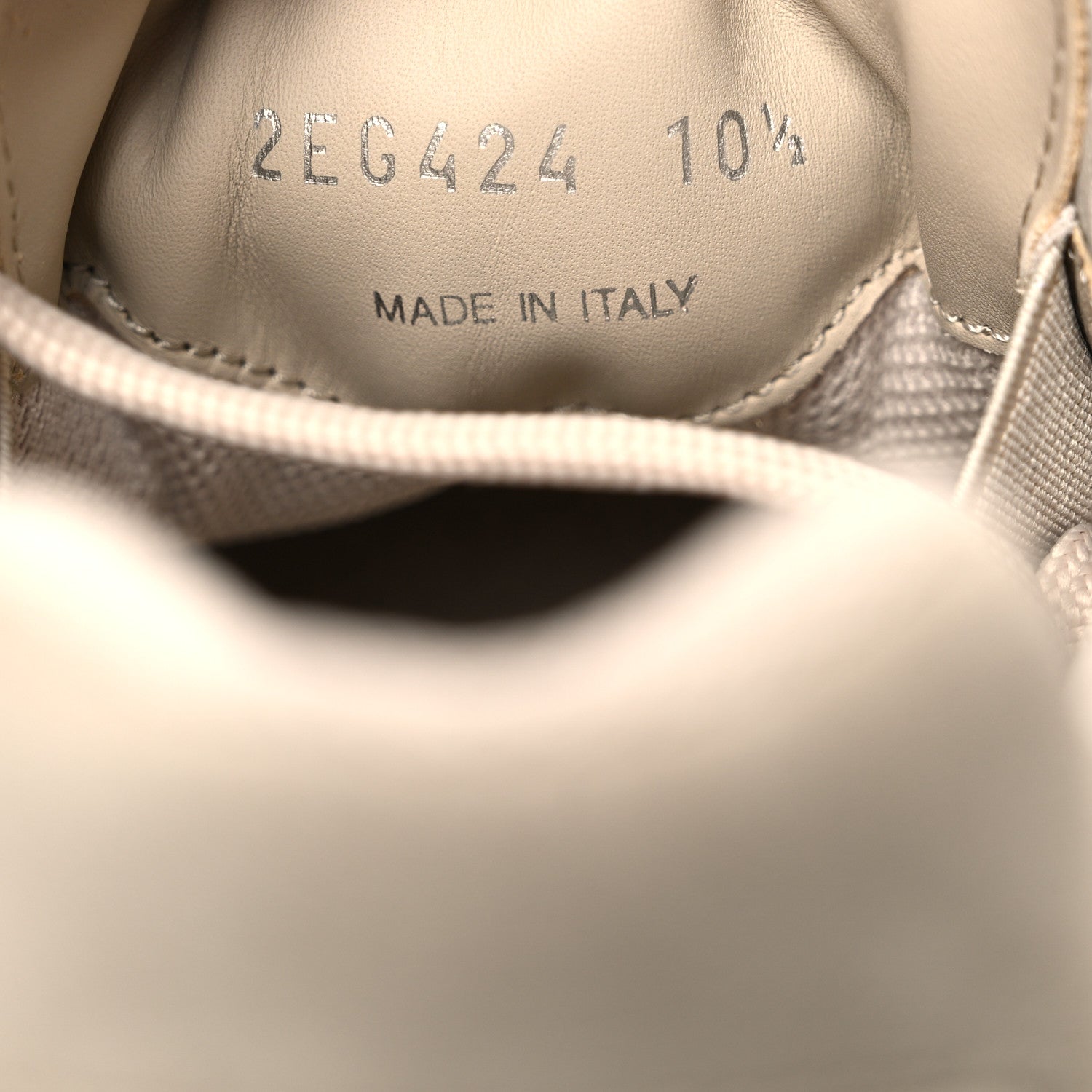 Brushed Calfskin Mens Systeme Sneakers 10.5 Beige