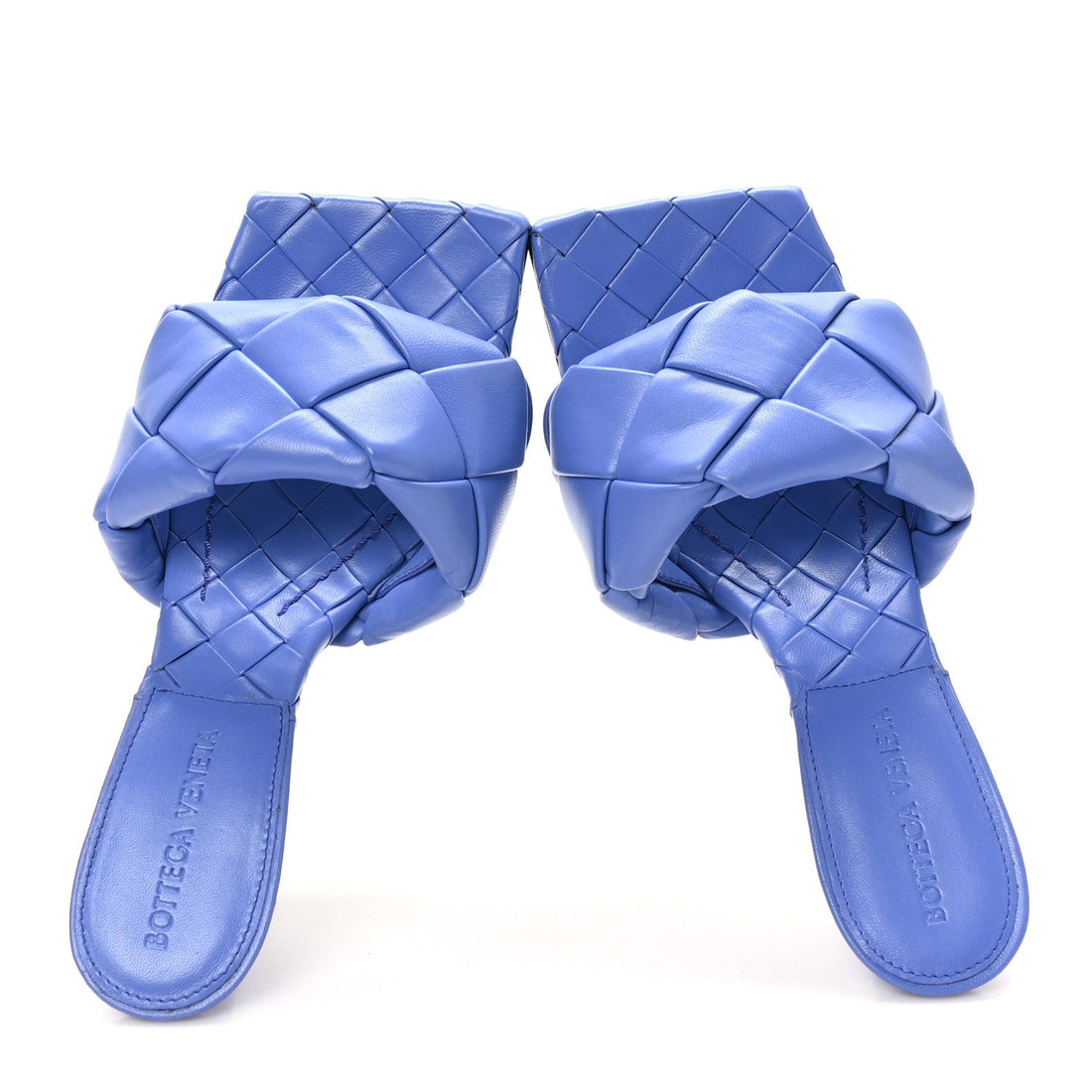 Nappa Maxi Intrecciato Lido 90mm Mule Sandals 35 Indigo