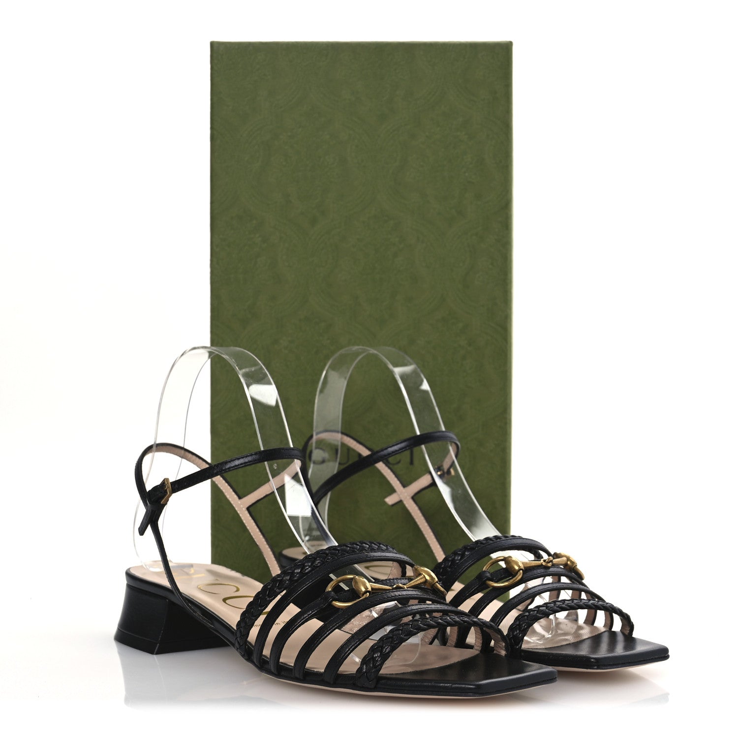 Malaga Kid Braided Ketty Horsebit Sandals 39 Black