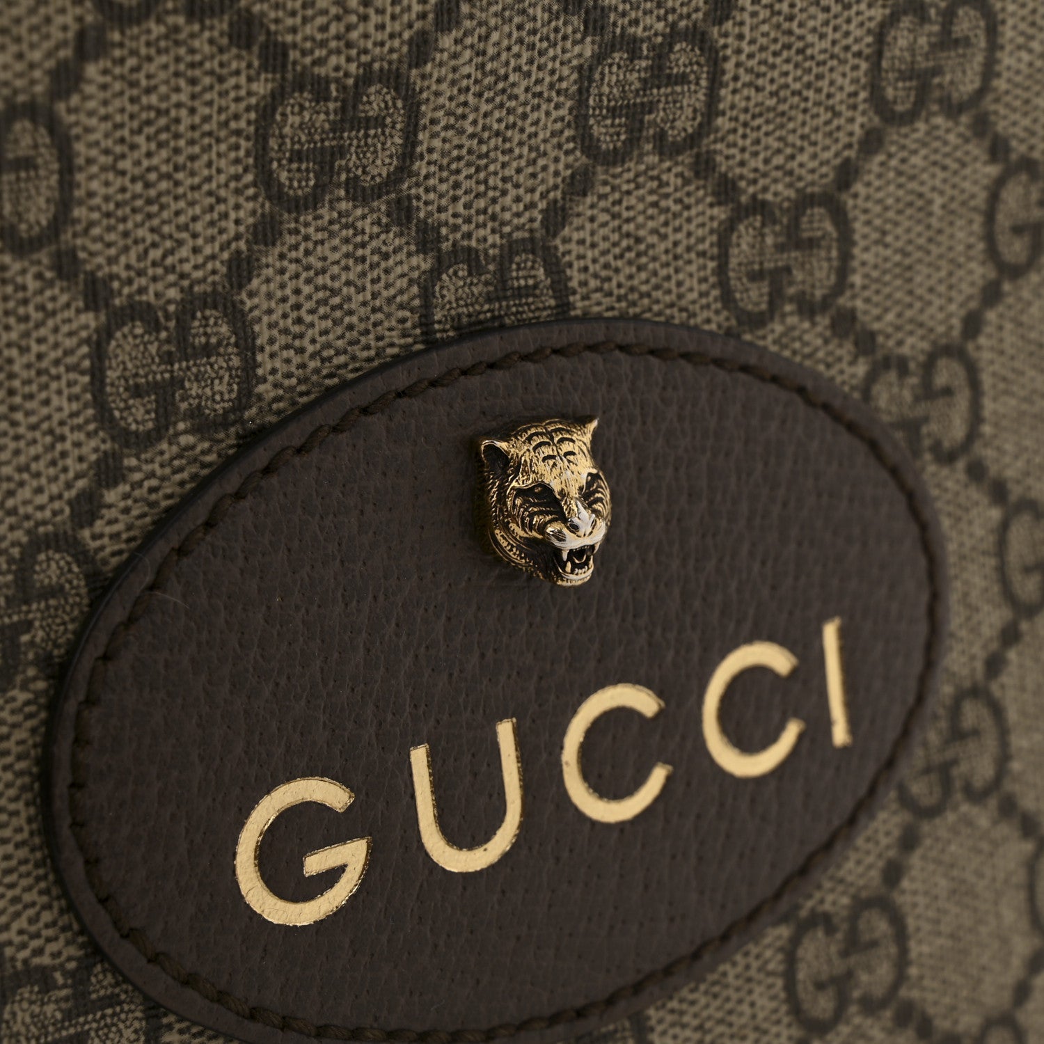 GG Supreme Monogram Web Neo Vintage Shoulder Bag Beige New Acero Crop