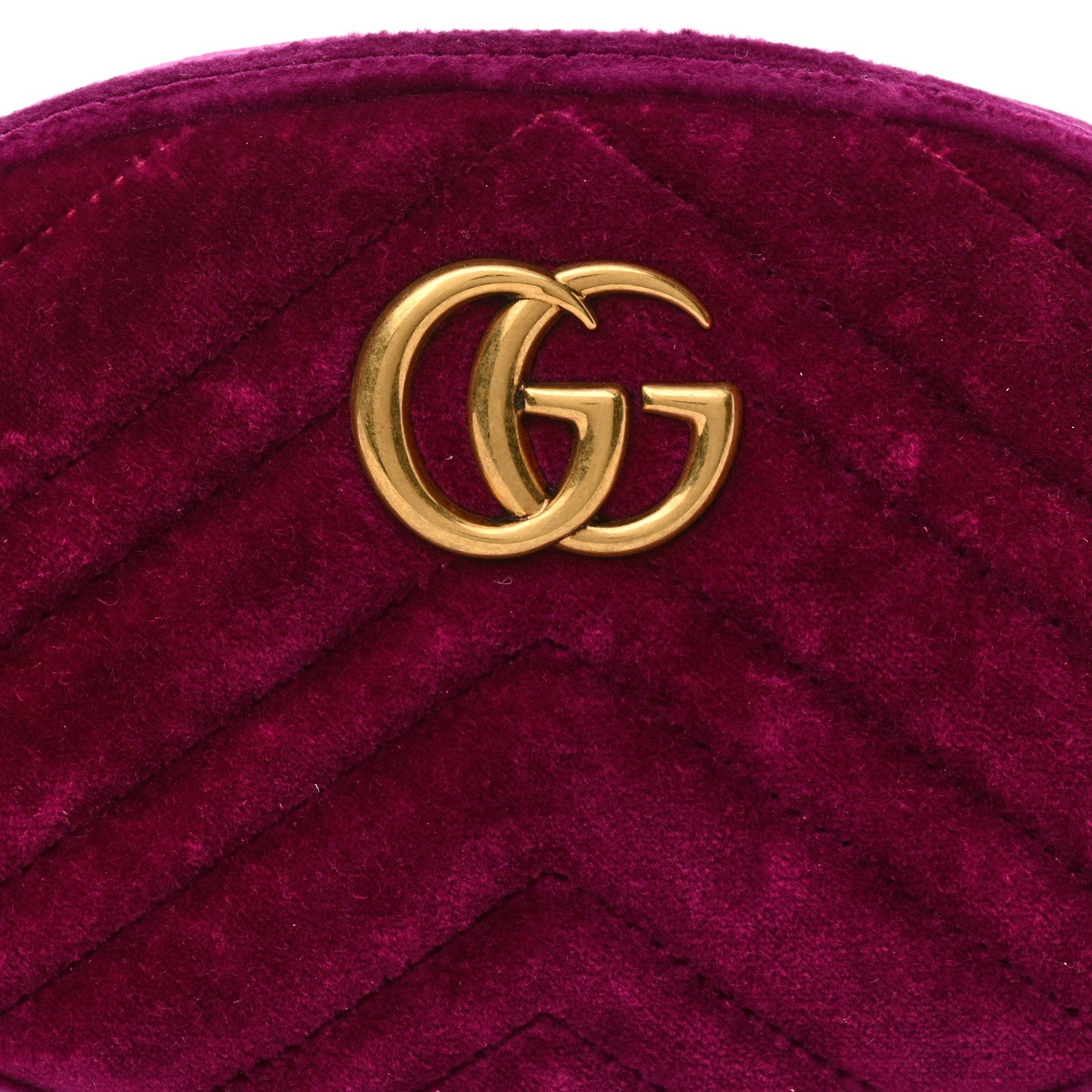 Velvet Matelasse GG Marmont Belt Bag 85 34 Fuchsia Violet Cyclamen