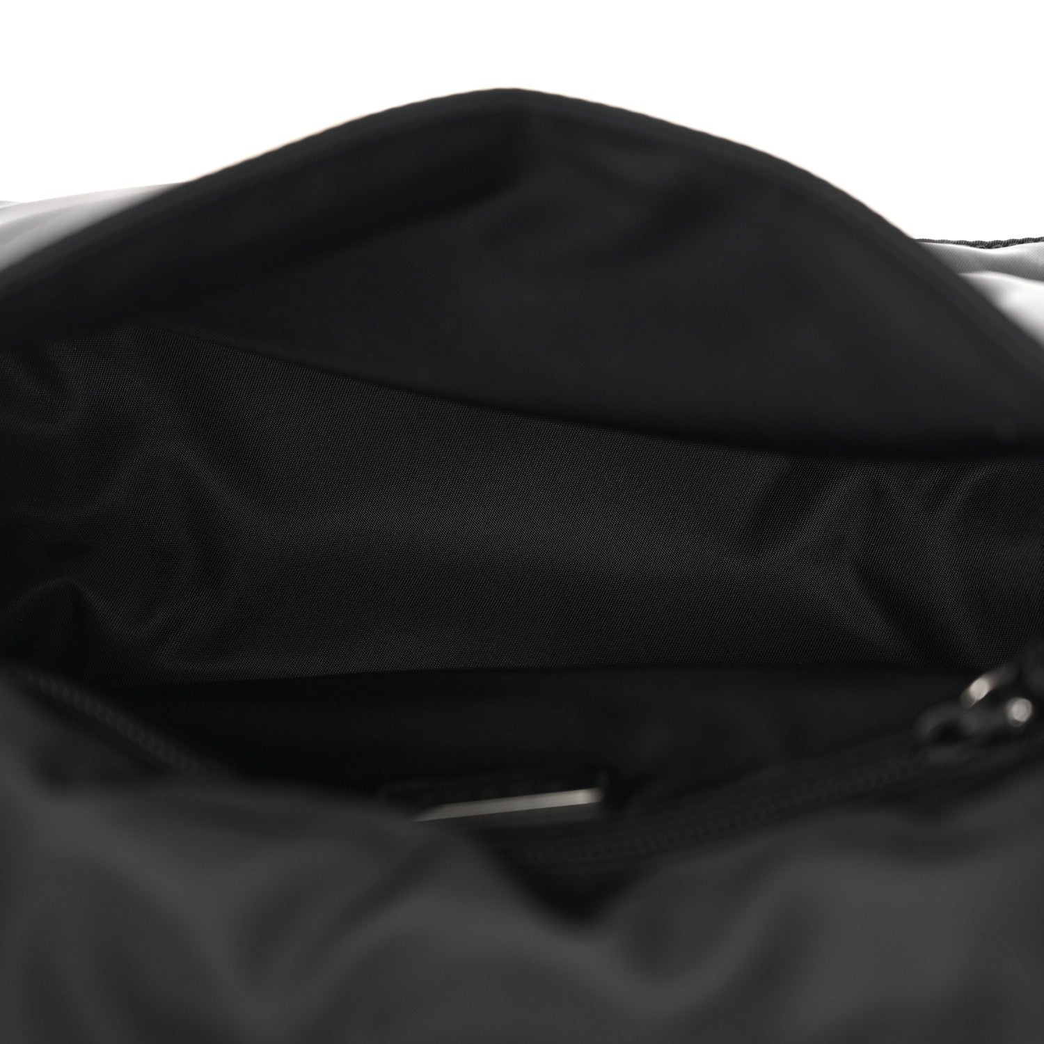 Re-Nylon Vitello Padded Small Flap Shoulder Bag Black