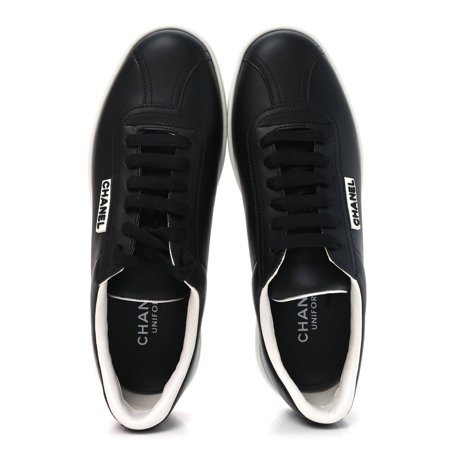 Calfskin CC Womens Sneakers 36.5 Black