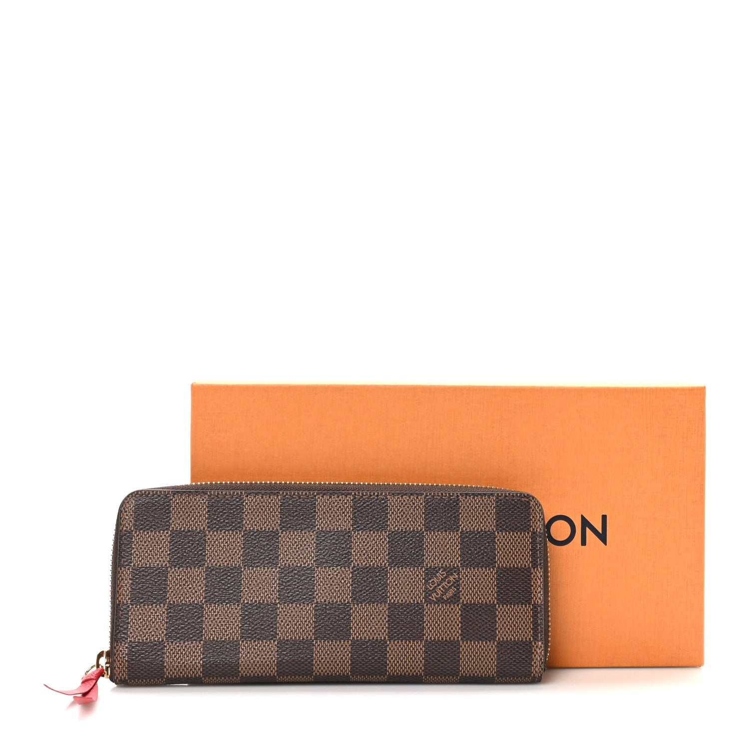 Damier Ebene Clemence Wallet Cherry