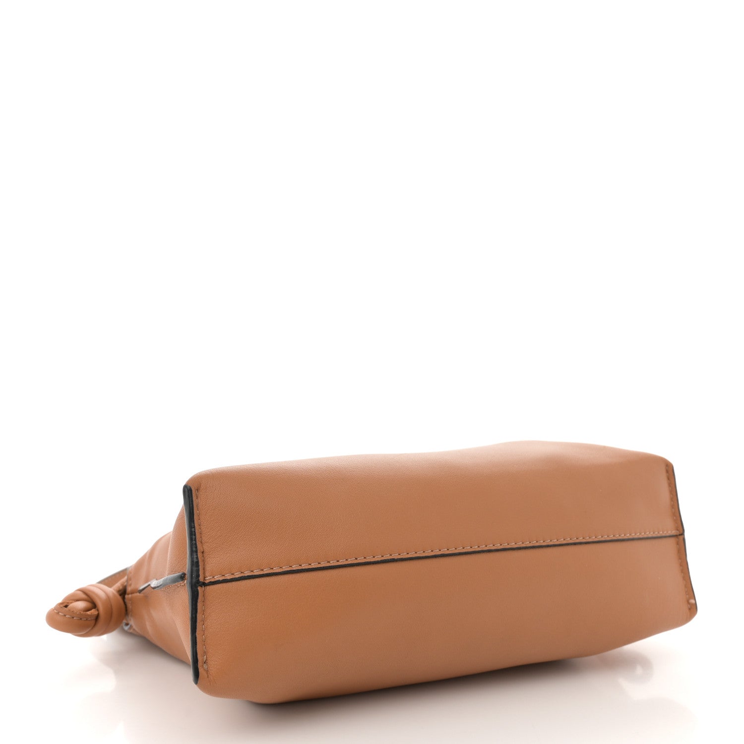 Calfskin Mini Flamenco Knot Clutch Warm Desert