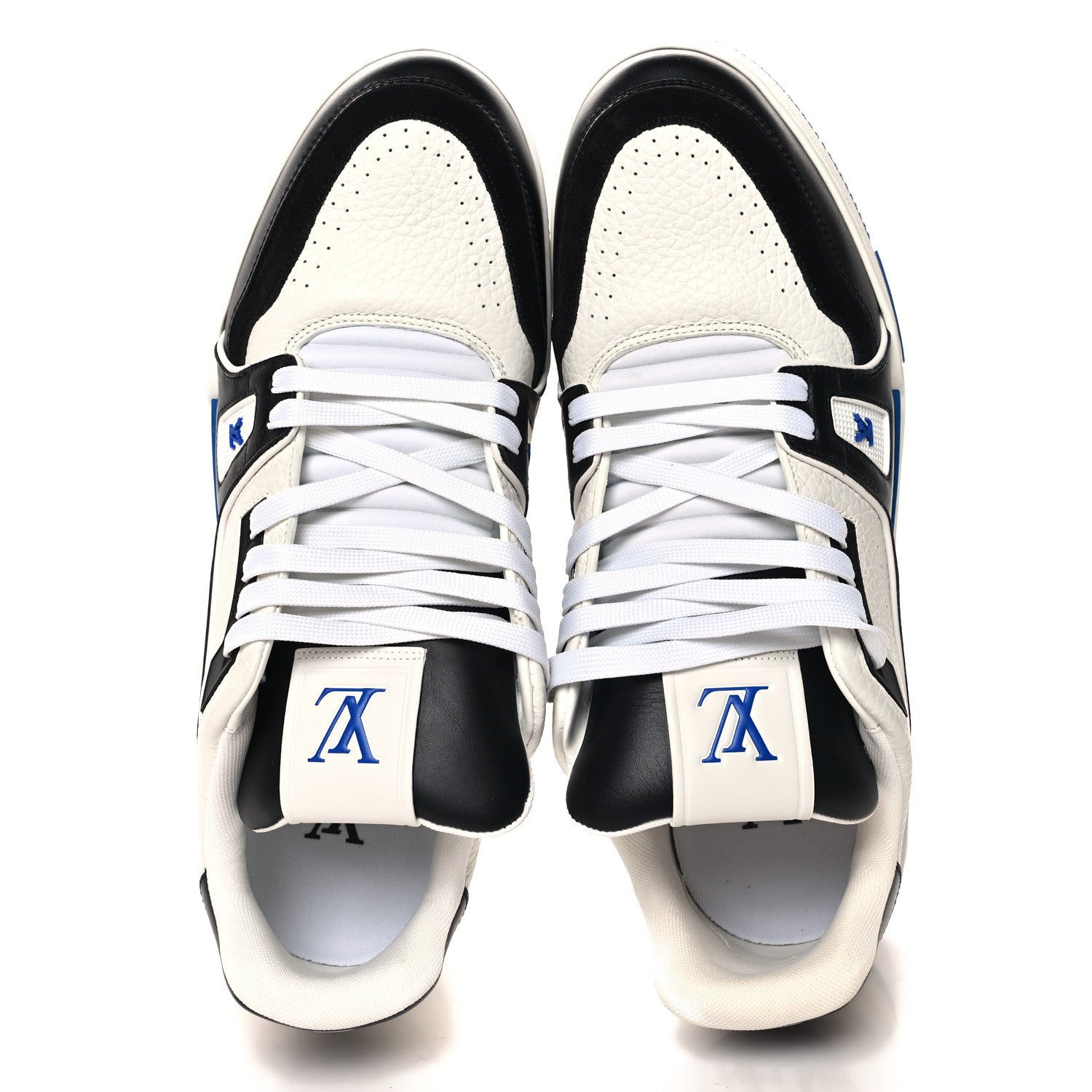 Calfskin Mens LV Trainer Maxi Sneakers 9 Blue