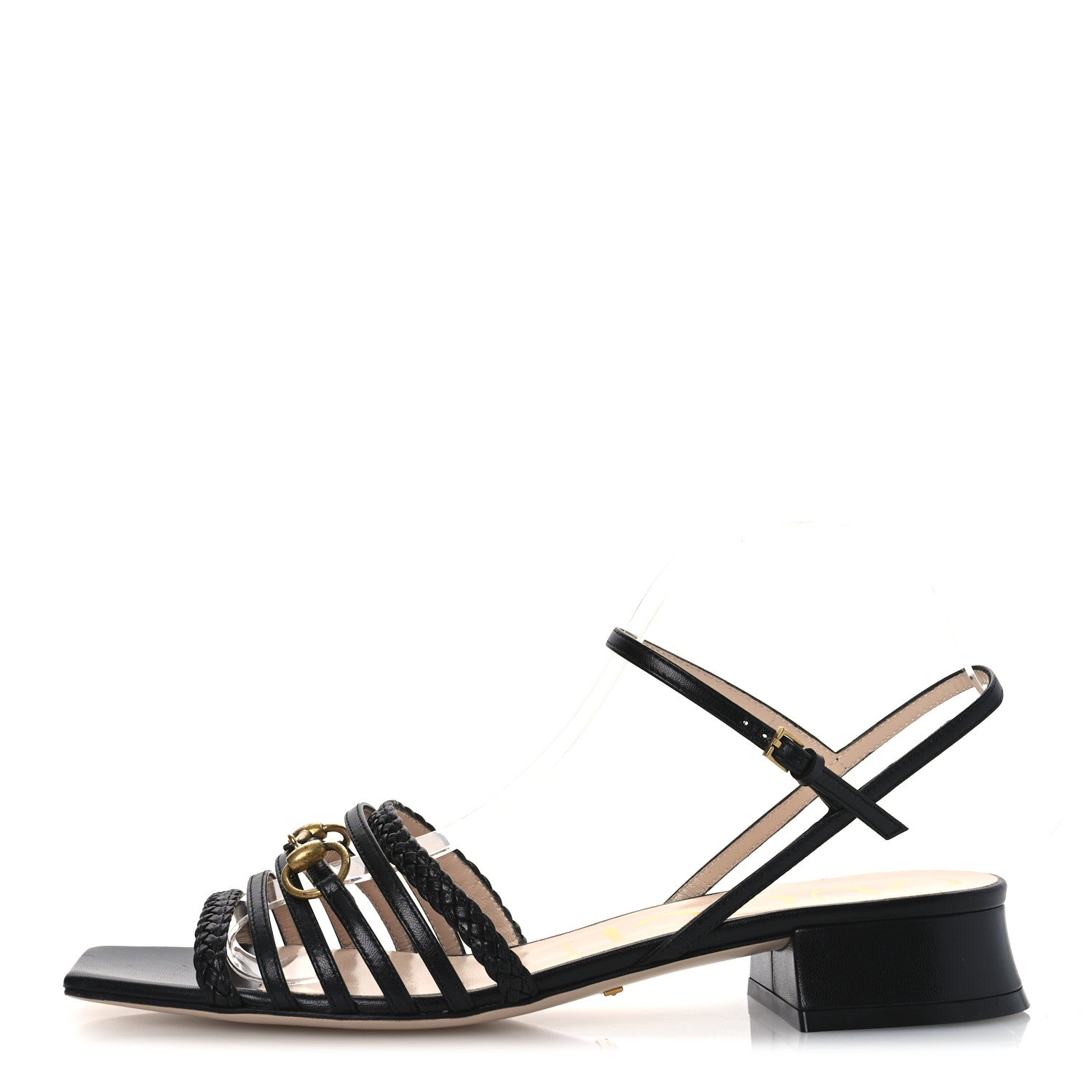 Malaga Kid Braided Ketty Horsebit Sandals 39 Black