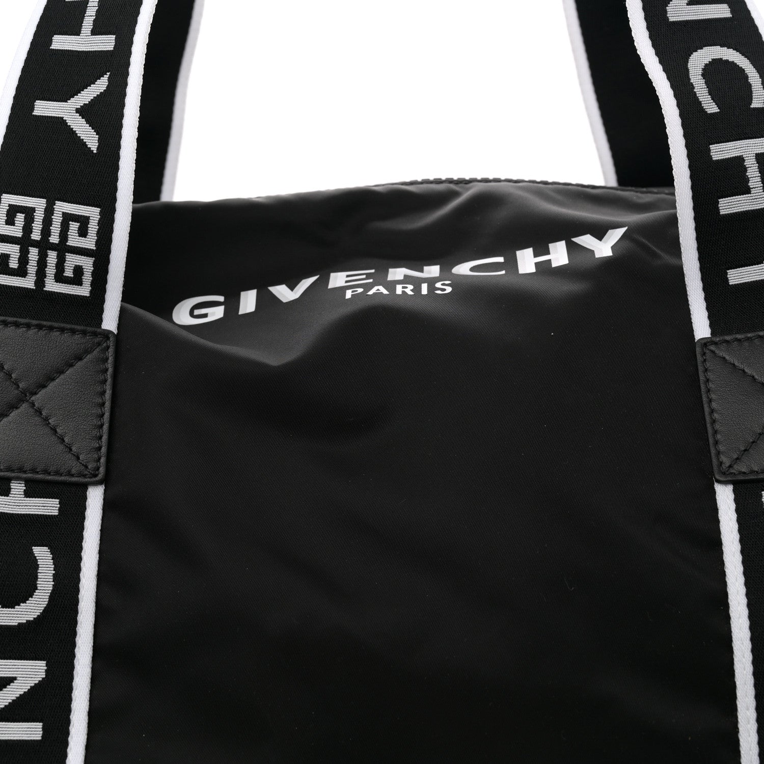 Nylon Logo Gym Duffle Black