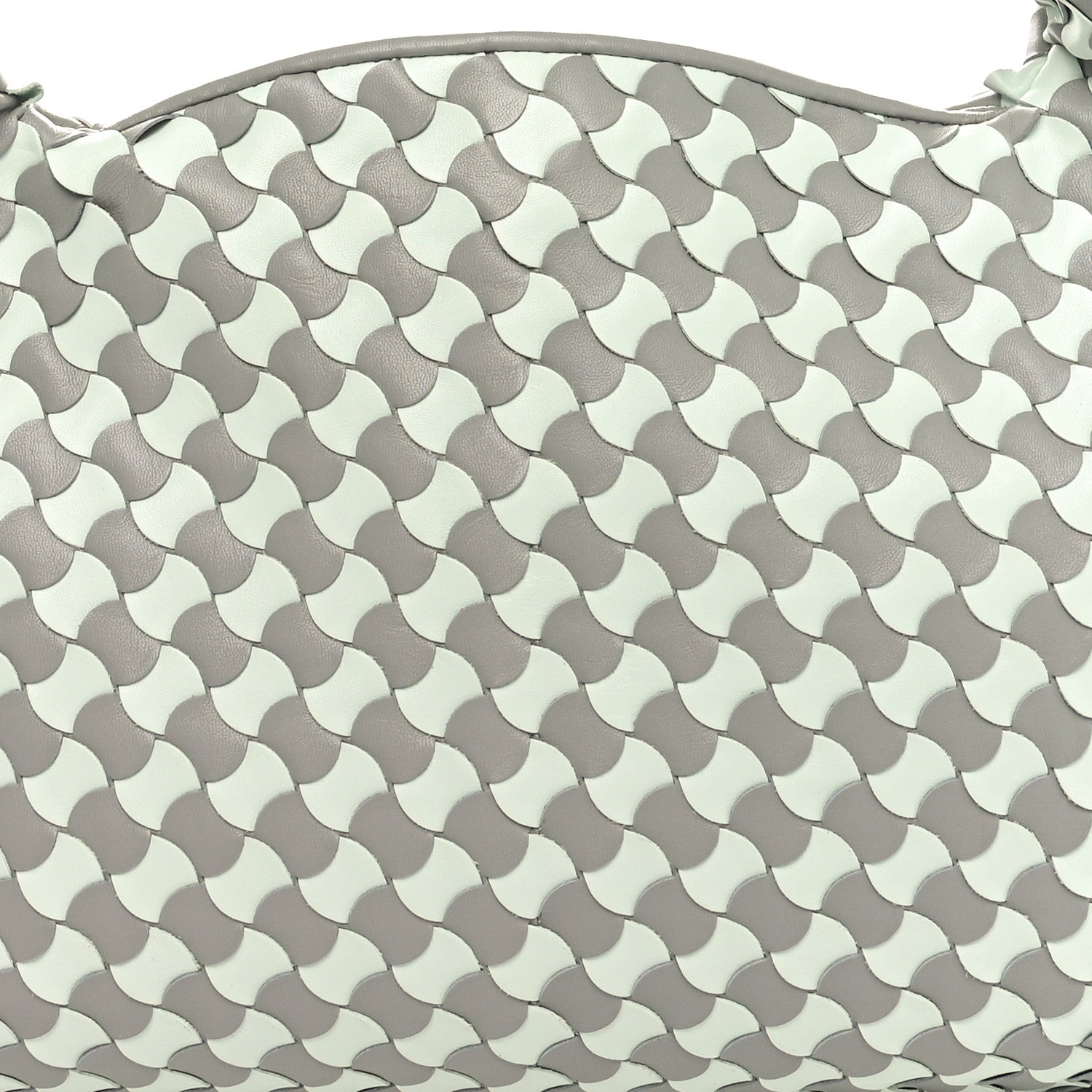 Calfskin Intrecciato Small Hop Agate Glacier