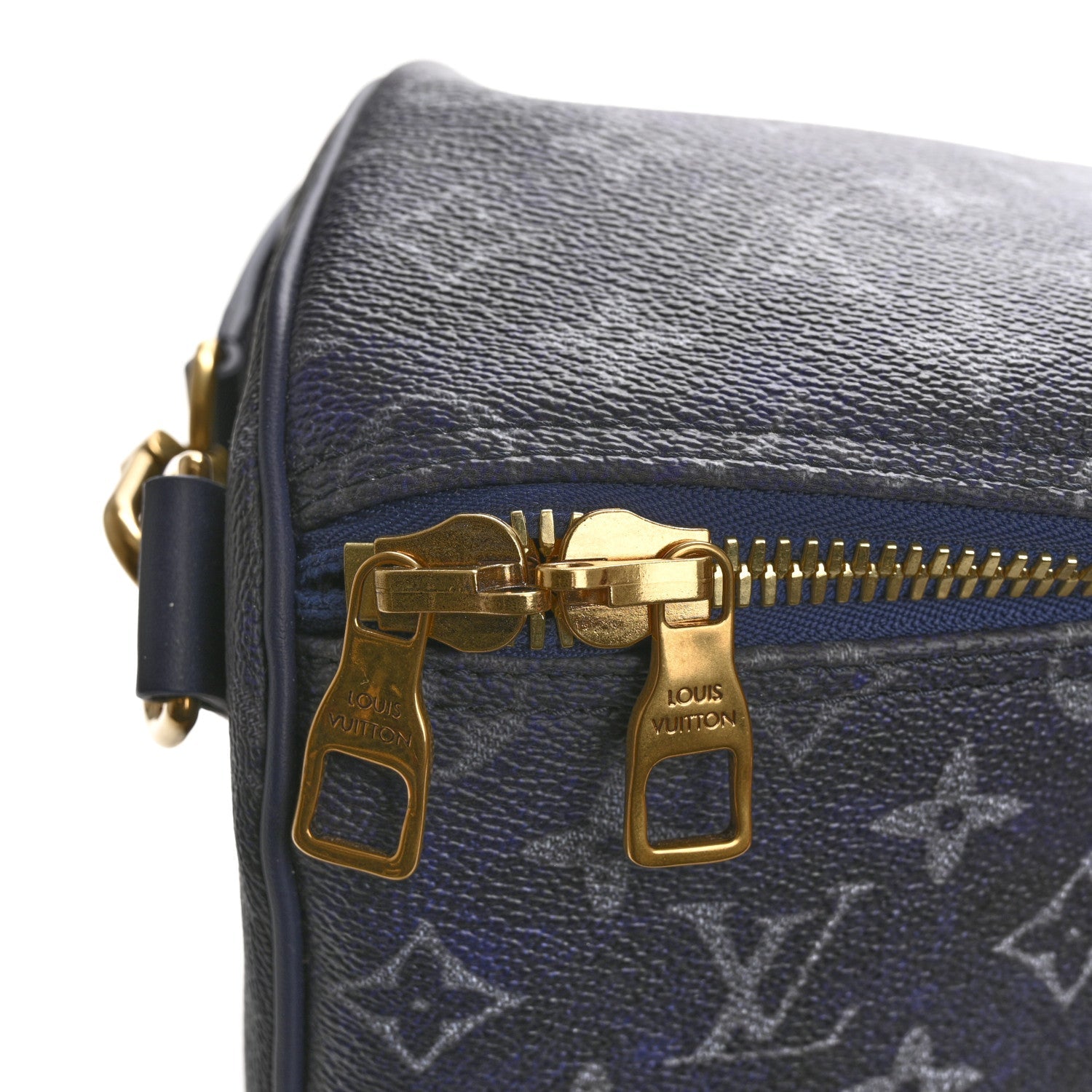 Monogram Bleach Keepall Bandouliere 50 Ink Blue