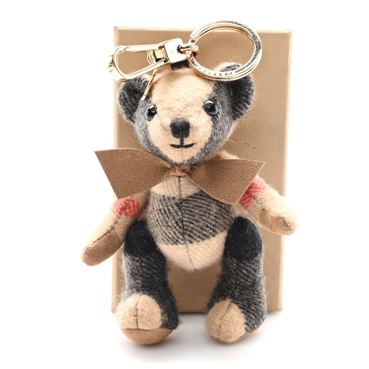 Cashmere House Check Thomas Bear Bag Charm Camel