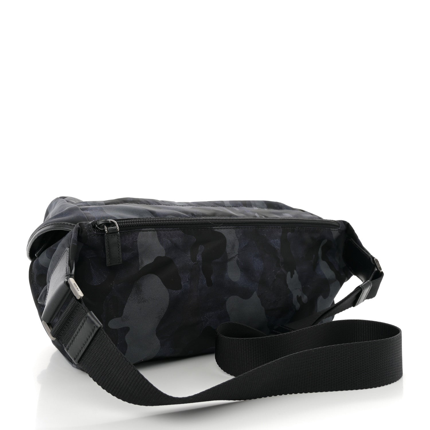 Tessuto Nylon Camouflage Belt Bag Fumo