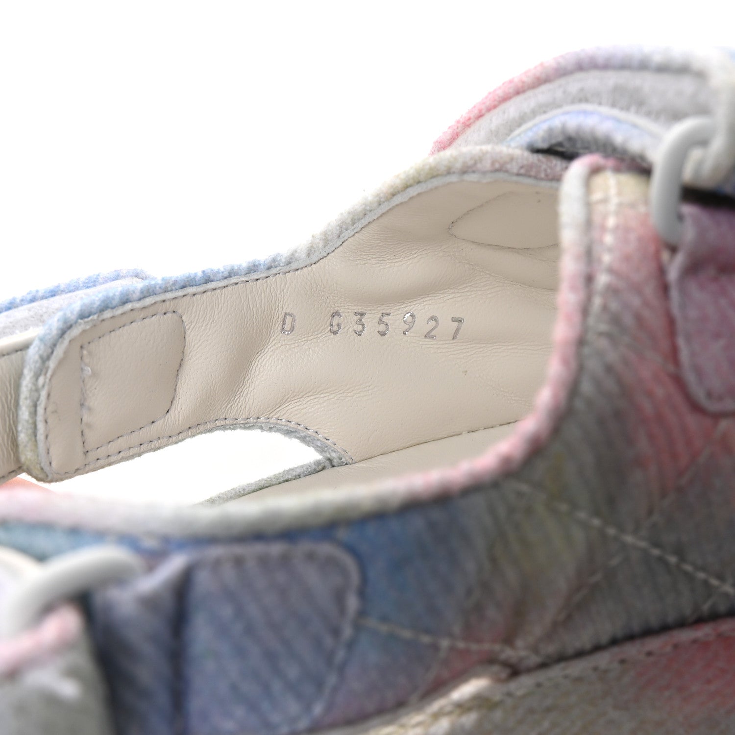 Printed Fabric Quilted Dad Sandals 38 Green Pink Blue