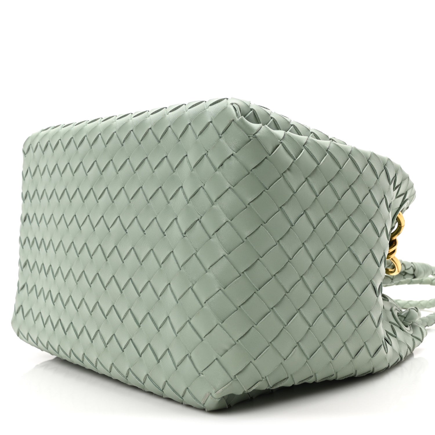 Nappa Intrecciato Large Andiamo Parachute Shoulder Bag New Sauge