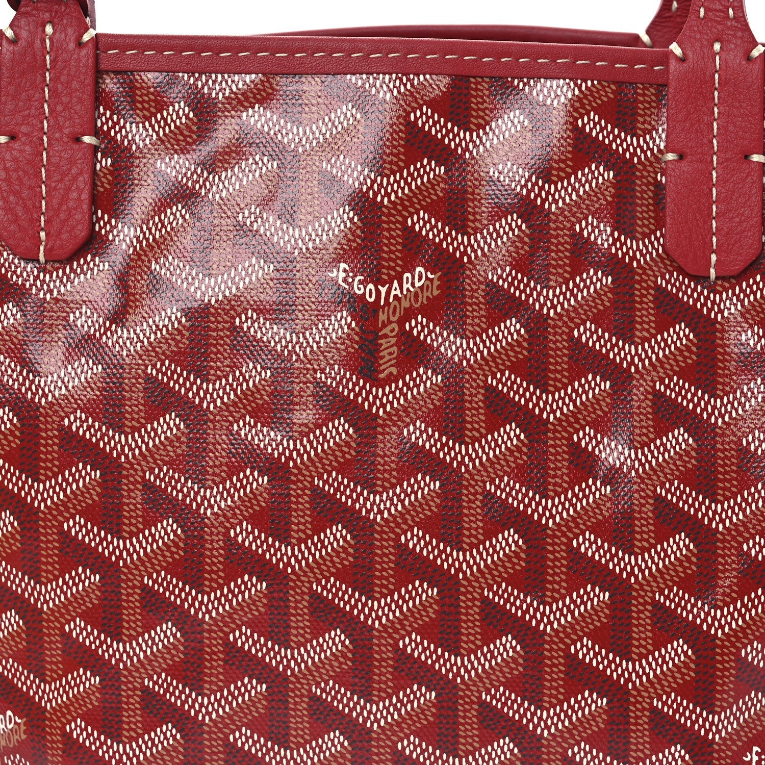 Goyardine Reversible Mini Anjou Red