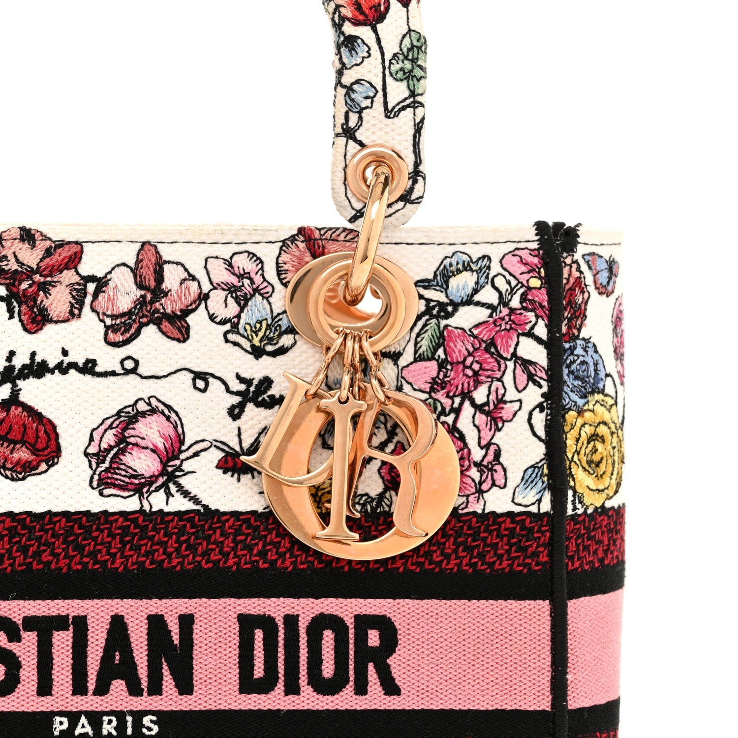 Canvas Florilegio Embroidered Medium Lady D-Lite White Multicolor