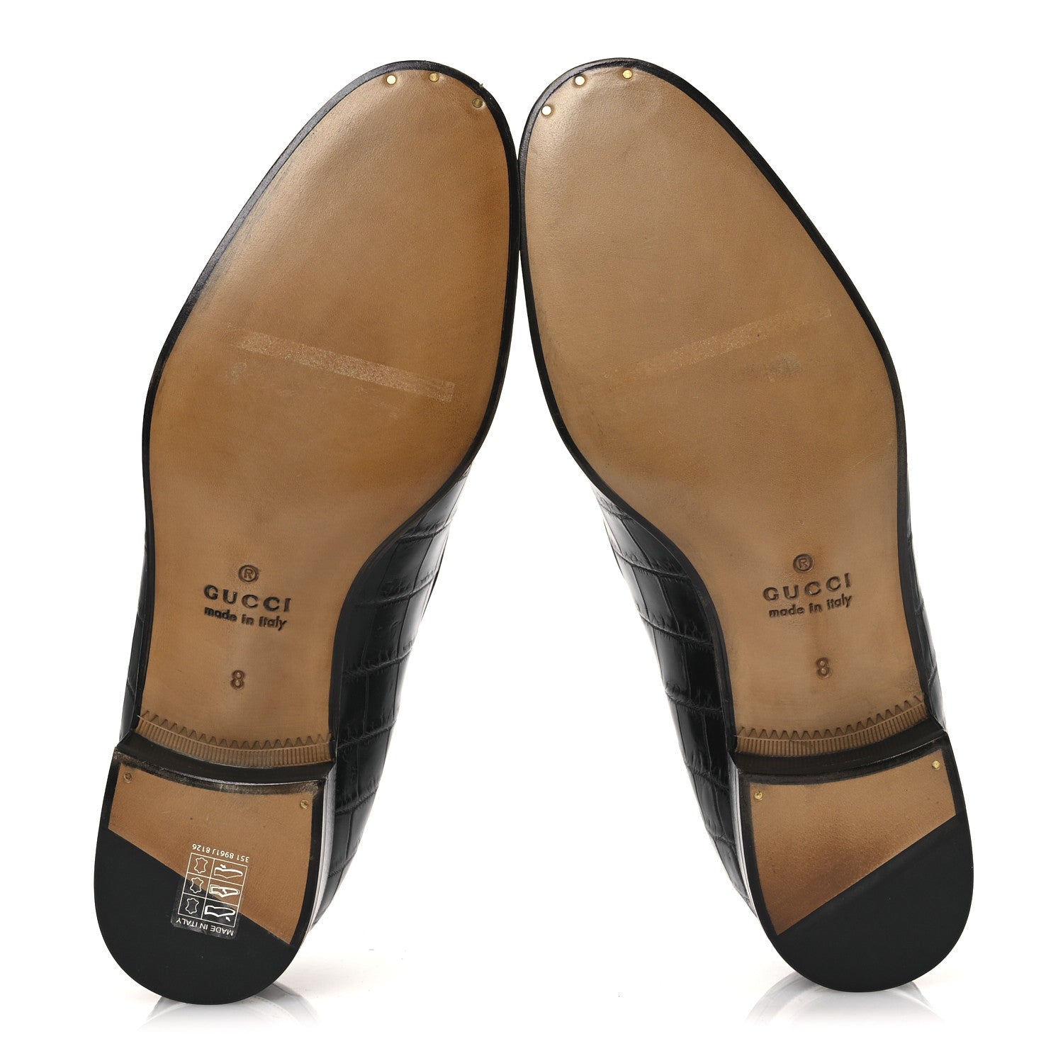 Crocodile Niloticus Mens Tassel Loafers 8 Black