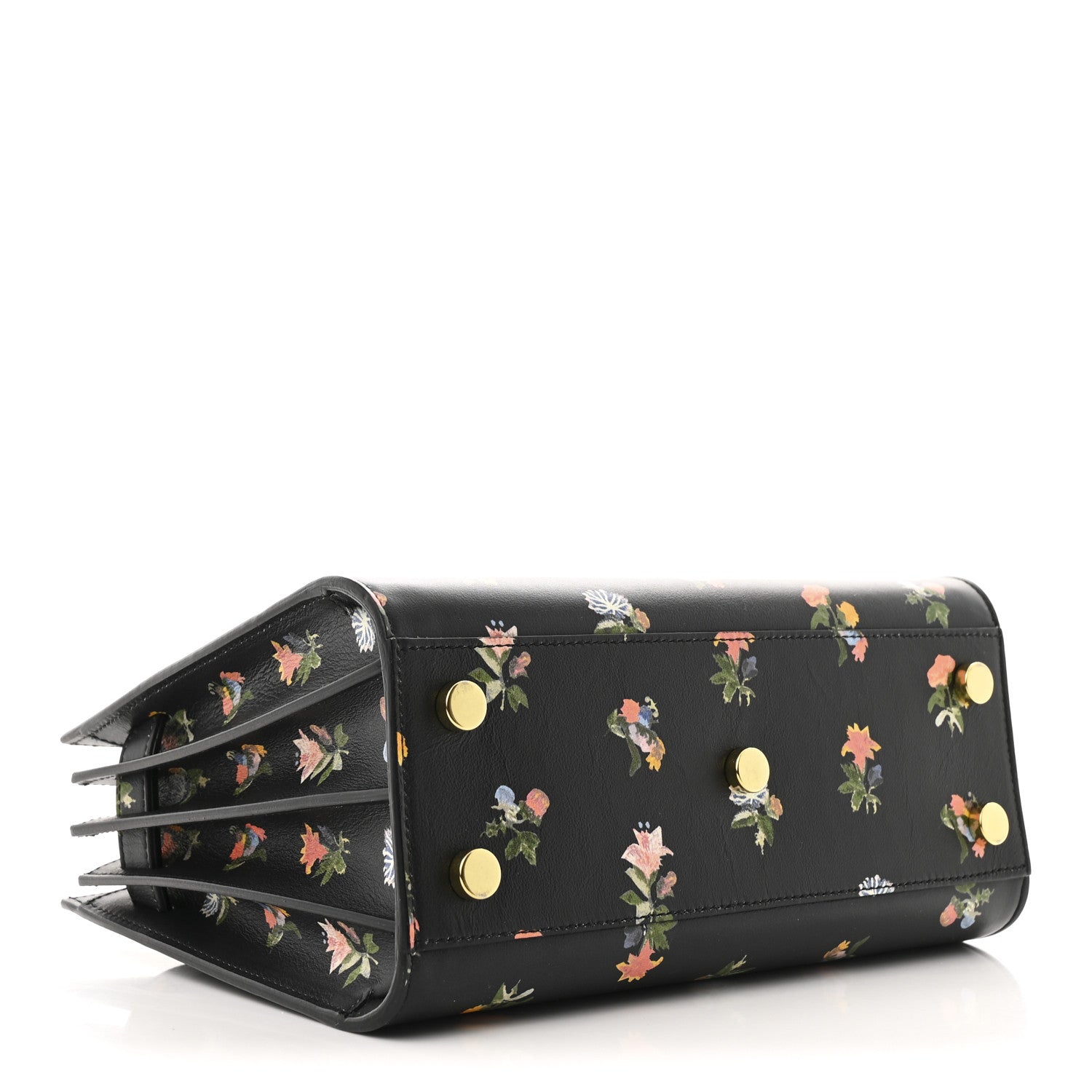 Calfskin Prairie Printed Nano Sac De Jour Black