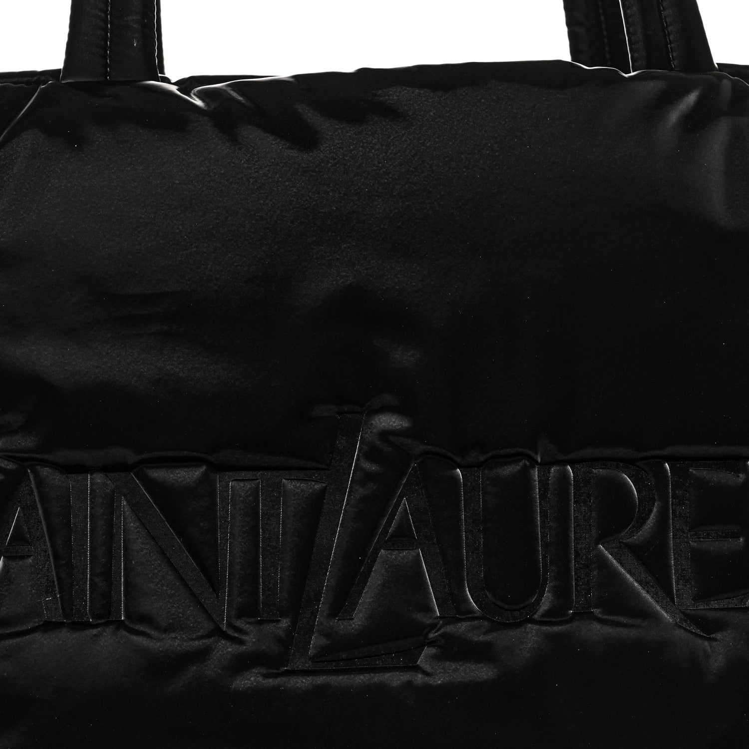 Silktech Canvas Wide Puffer Tote Black