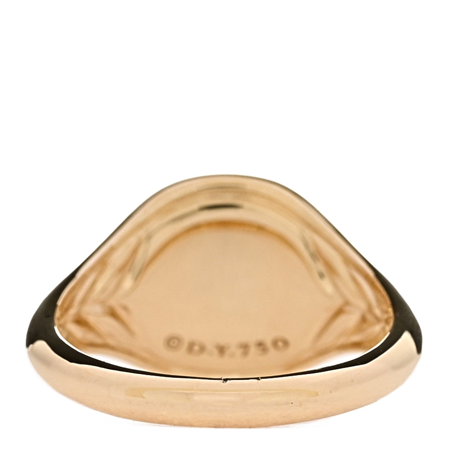 18K Yellow Gold Diamond Initial A Pinky Ring 43 2