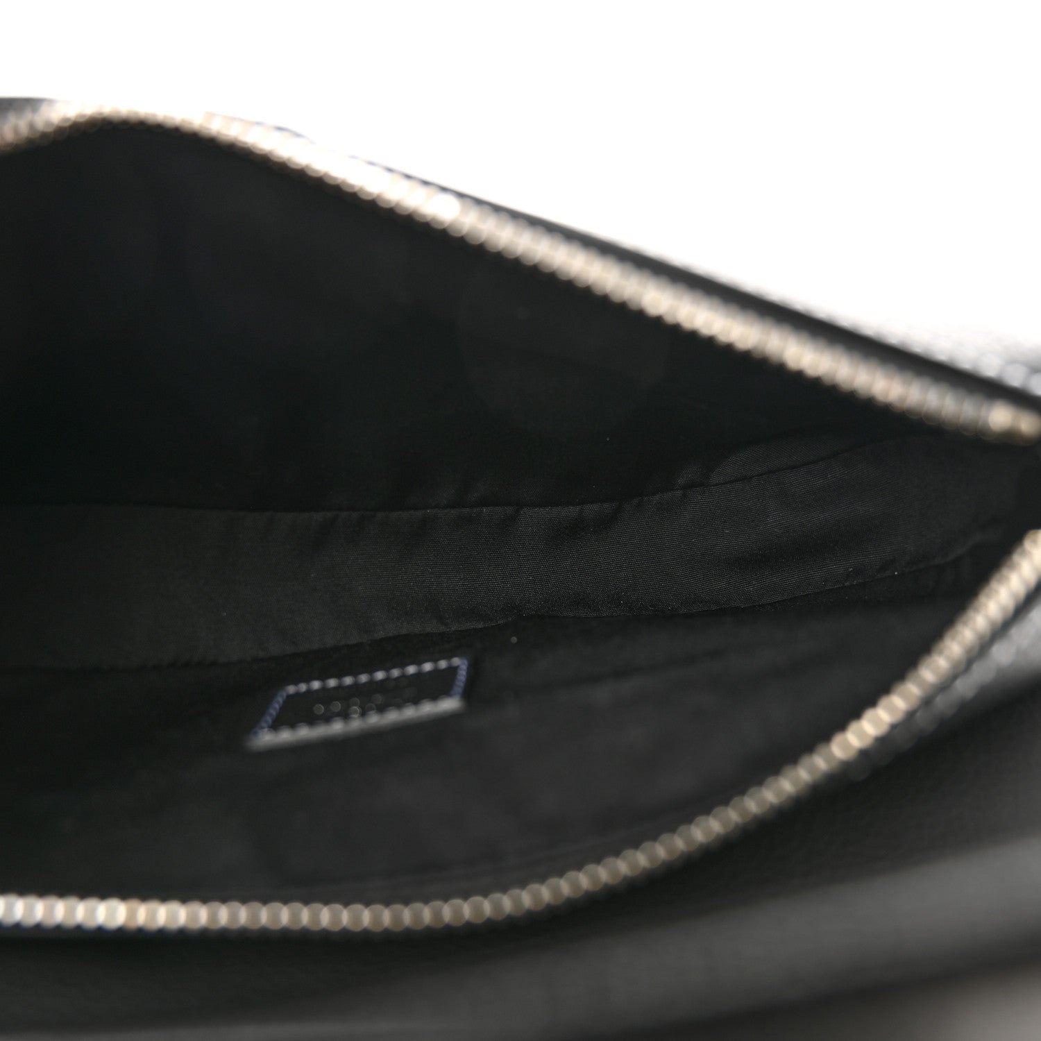 Grained Calfskin Mens Saddle Bag Black