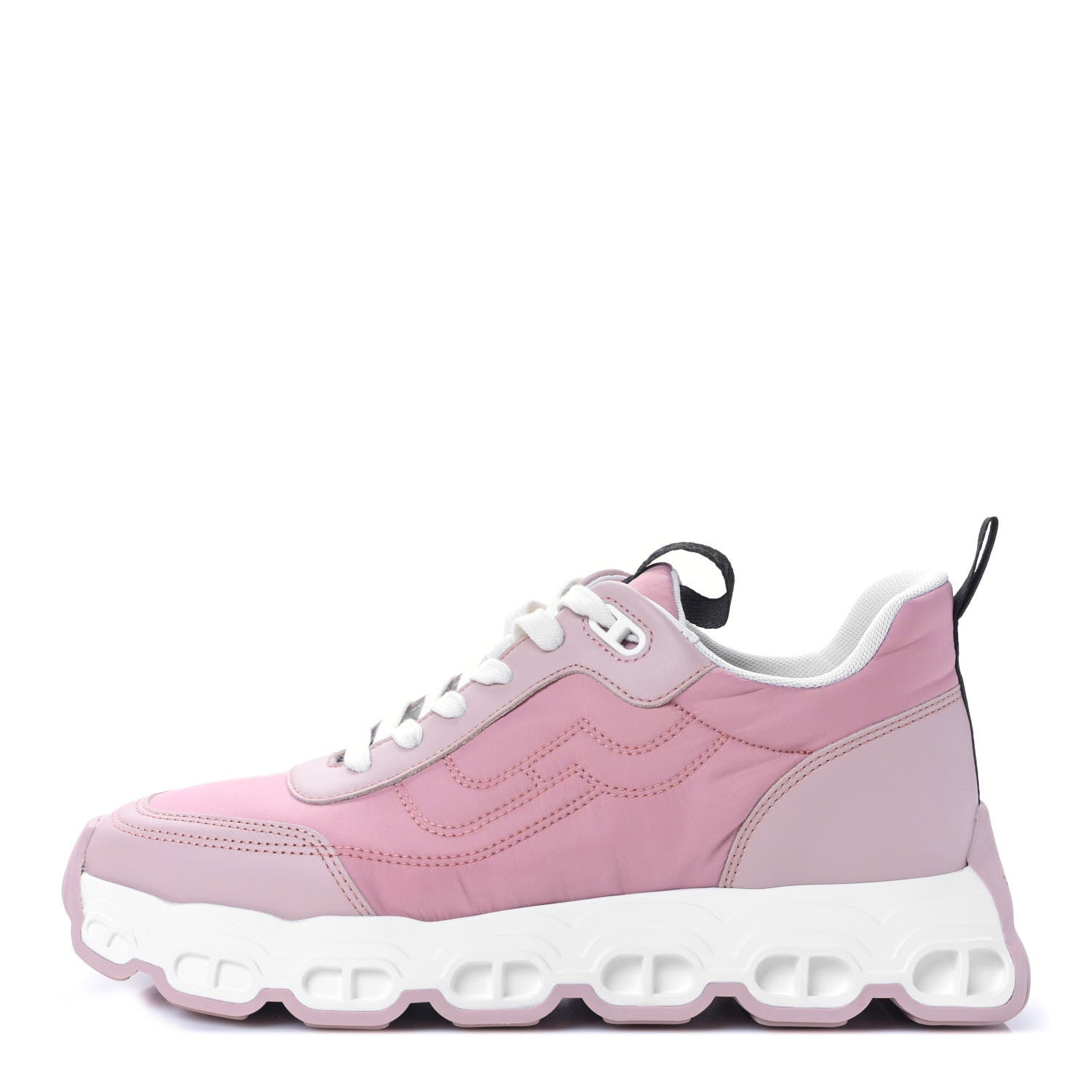 Parachute Fabric Calfskin Impulse Sneakers 40 Rose Porcelaine