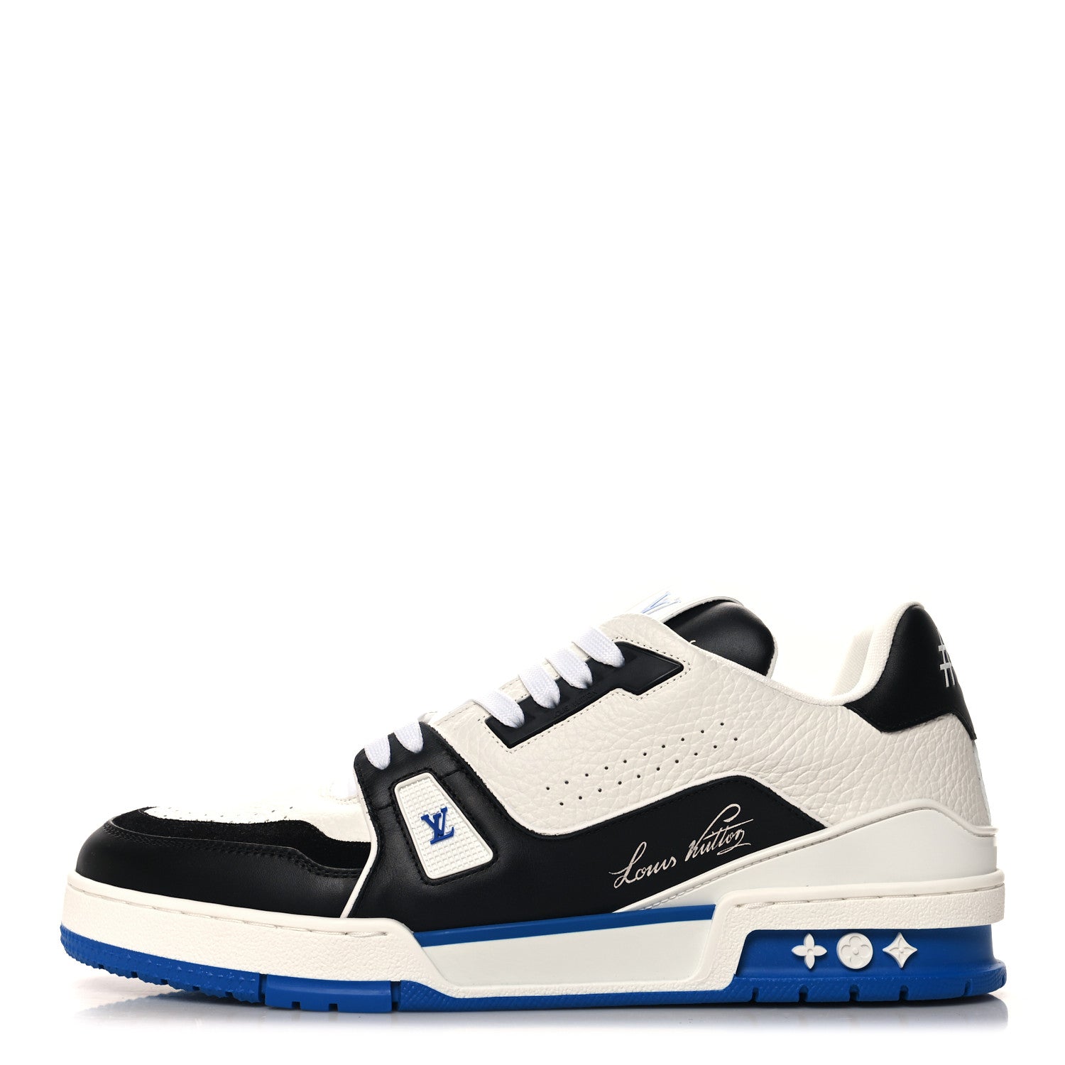 Calfskin Mens LV Trainer Maxi Sneakers 9 Blue