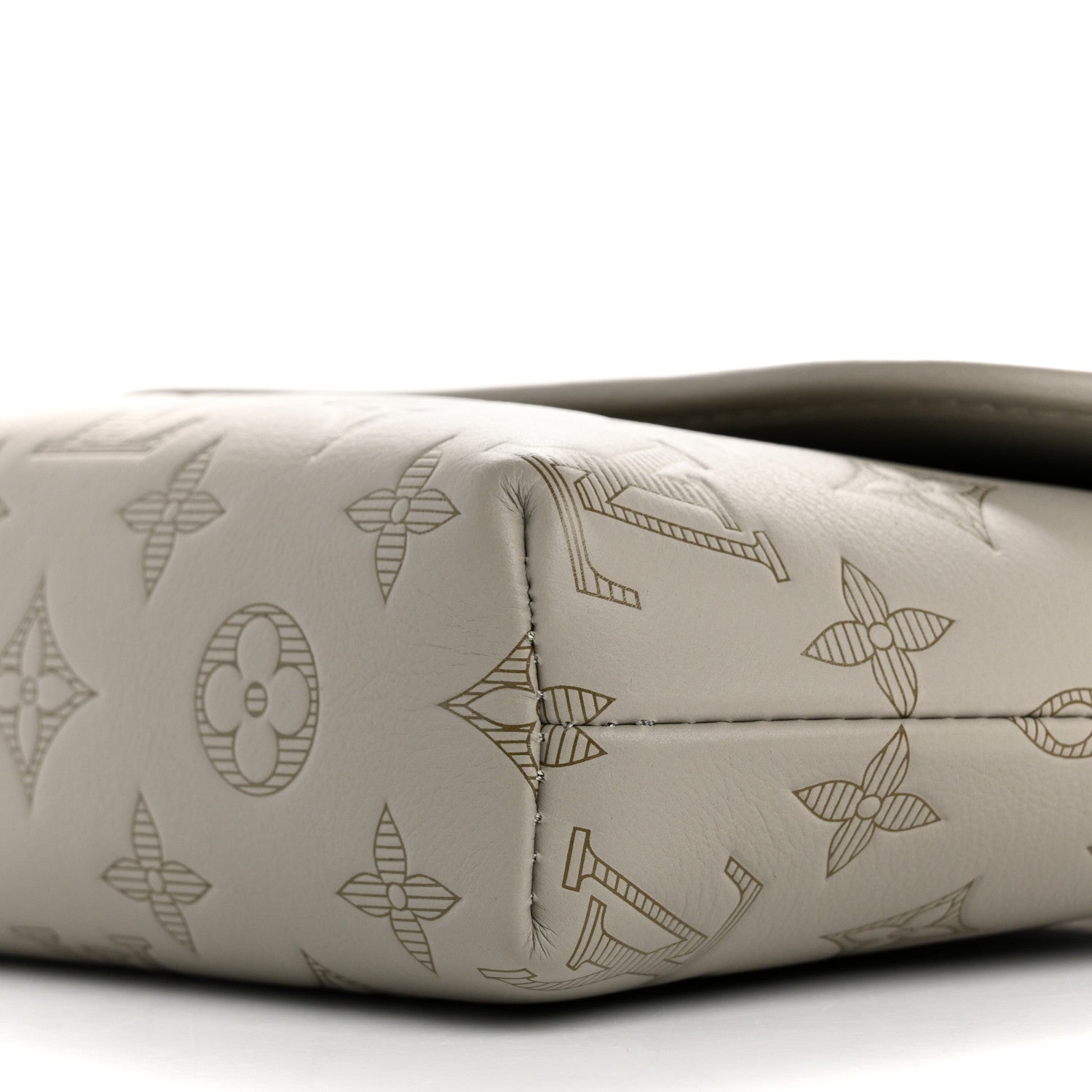 Calfskin Monogram Shadow Pulse Wearable Wallet Sand