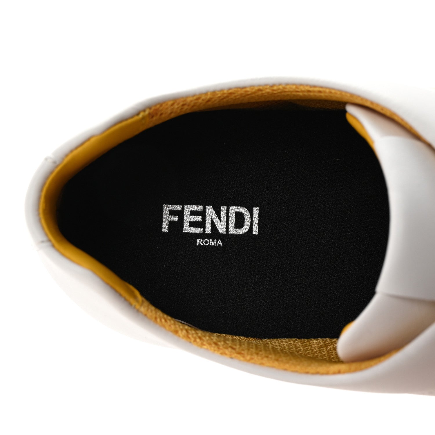 Calfskin Bugs Eye Print Mens Low Top Sneakers 9 White Giallo Black