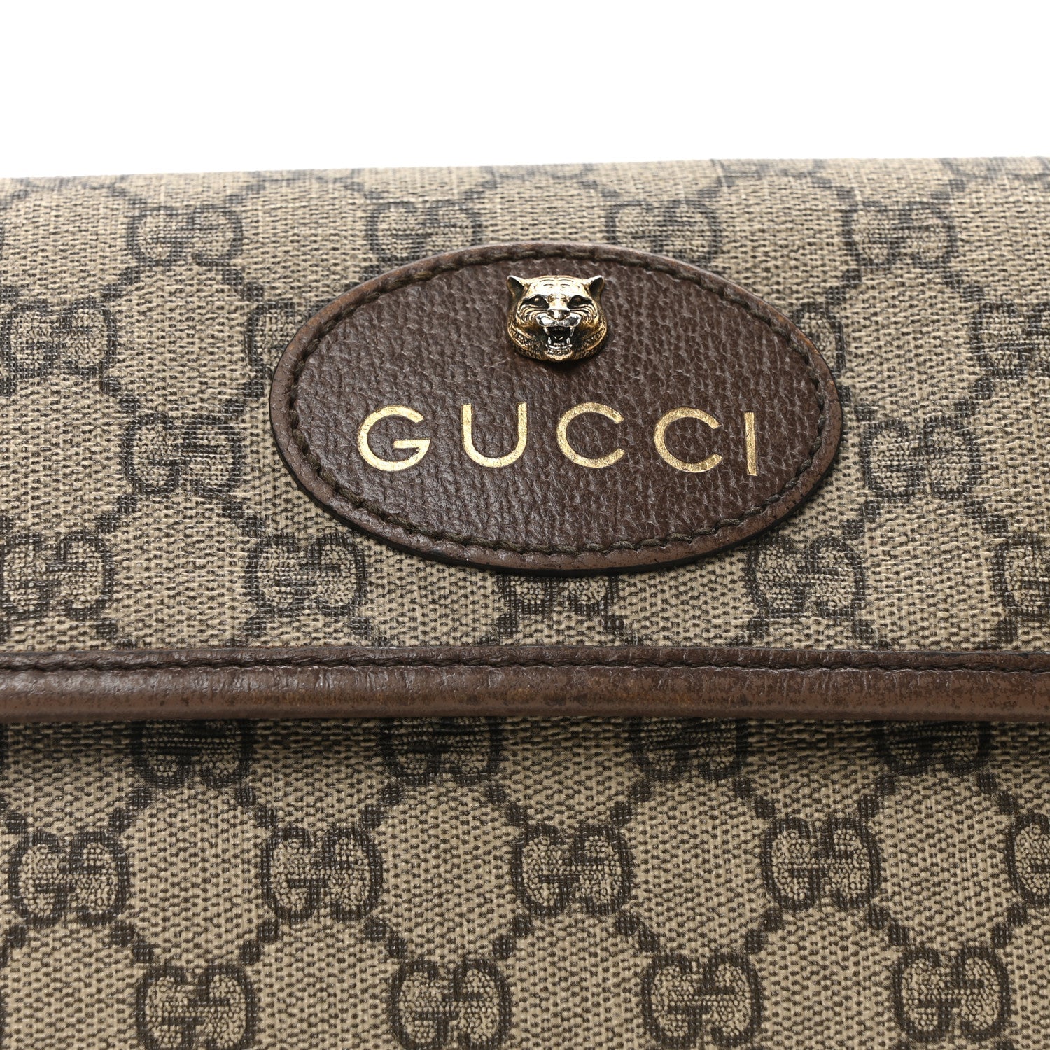 GG Supreme Monogram Neo Vintage Web Belt Bag Brown