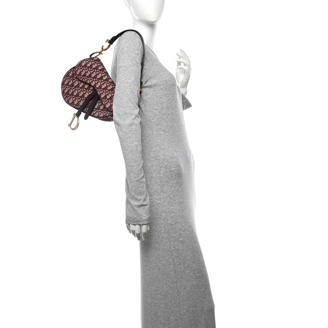 Oblique Saddle Bag Burgundy