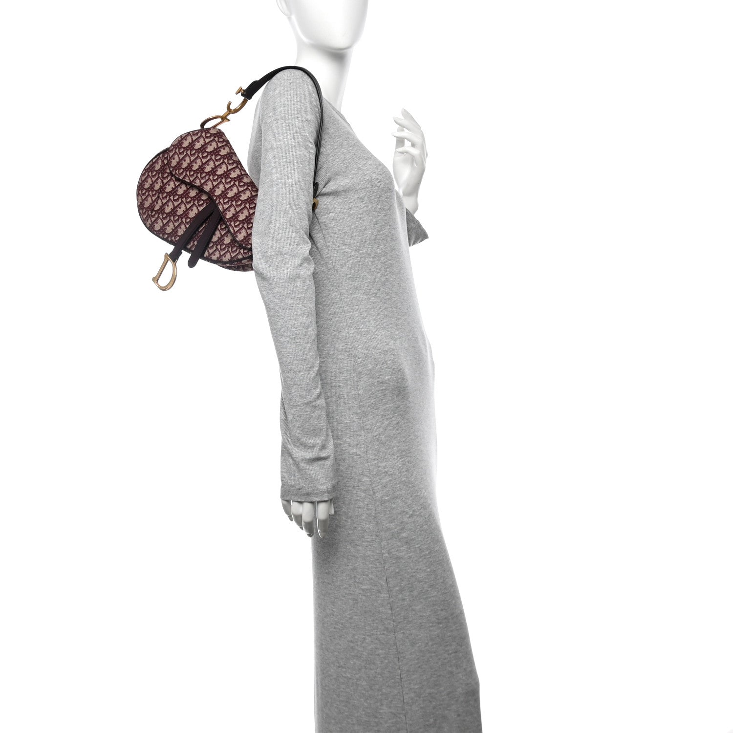 Oblique Saddle Bag Burgundy