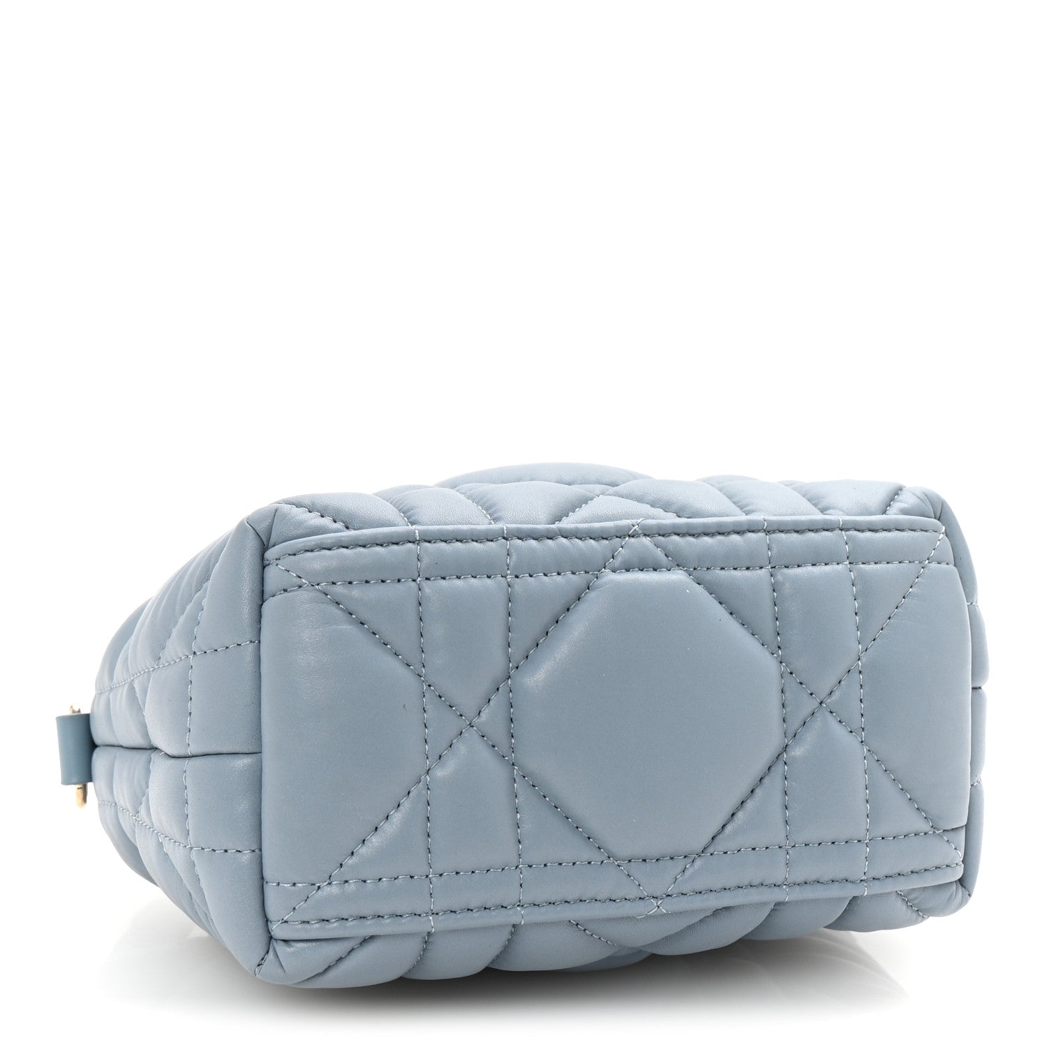 Calfskin Macrocannage Small Diortravel Nomad Pouch Bracing Blue