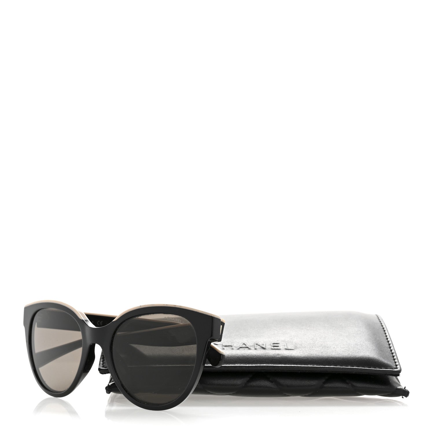 Acetate CC Butterfly Sunglasses 5414-A Black Beige