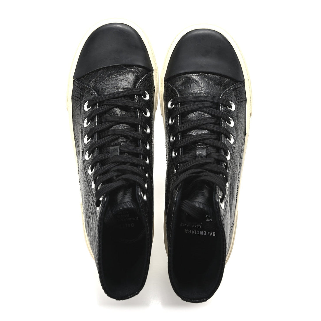 Agneau Arena Mens Paris High Top Sneakers 40 Black