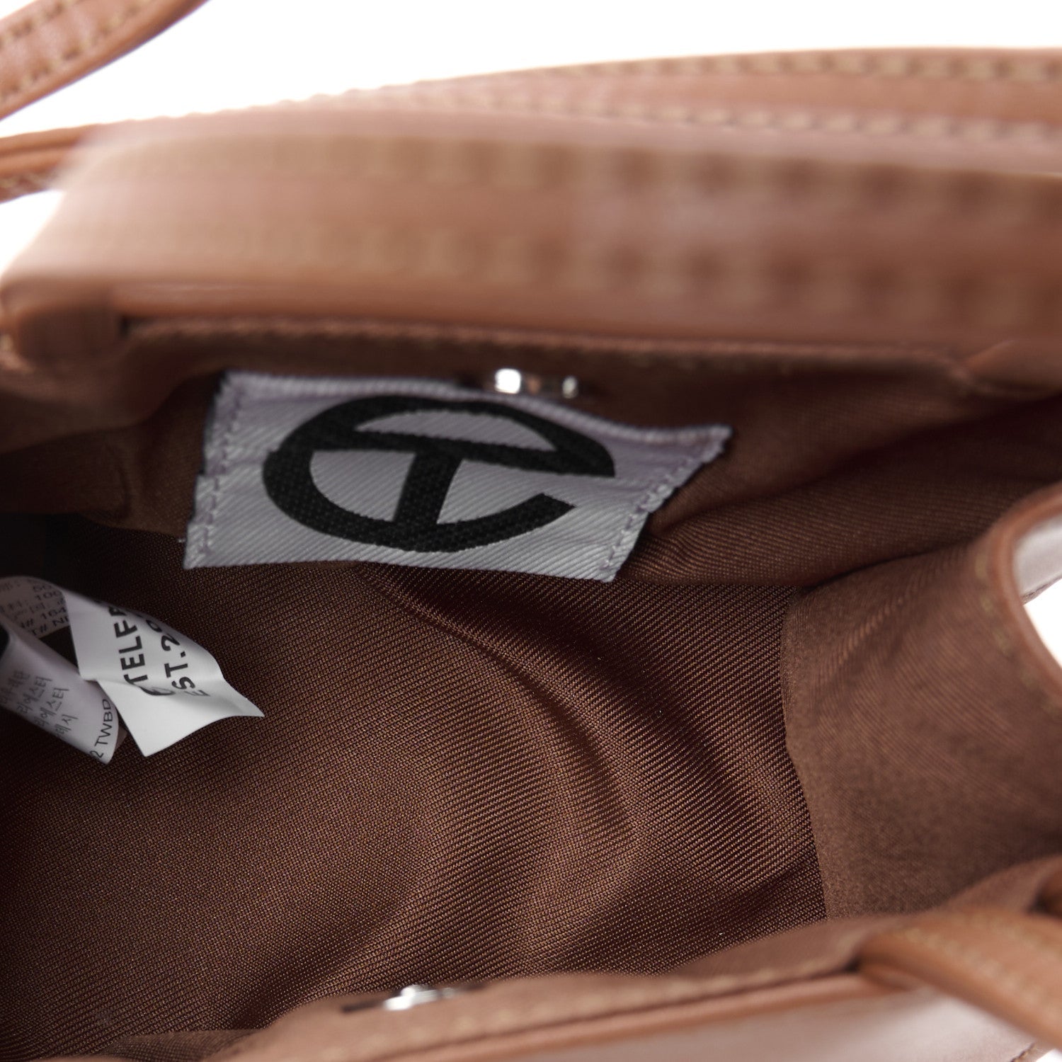 Vegan Leather Small Shopping Bag Tan