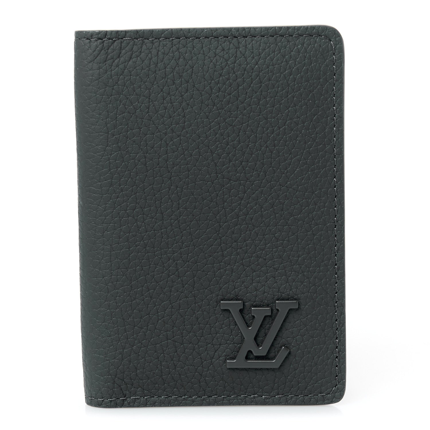 Grained Calfskin Aerogram Pocket Organizer Navy Blue