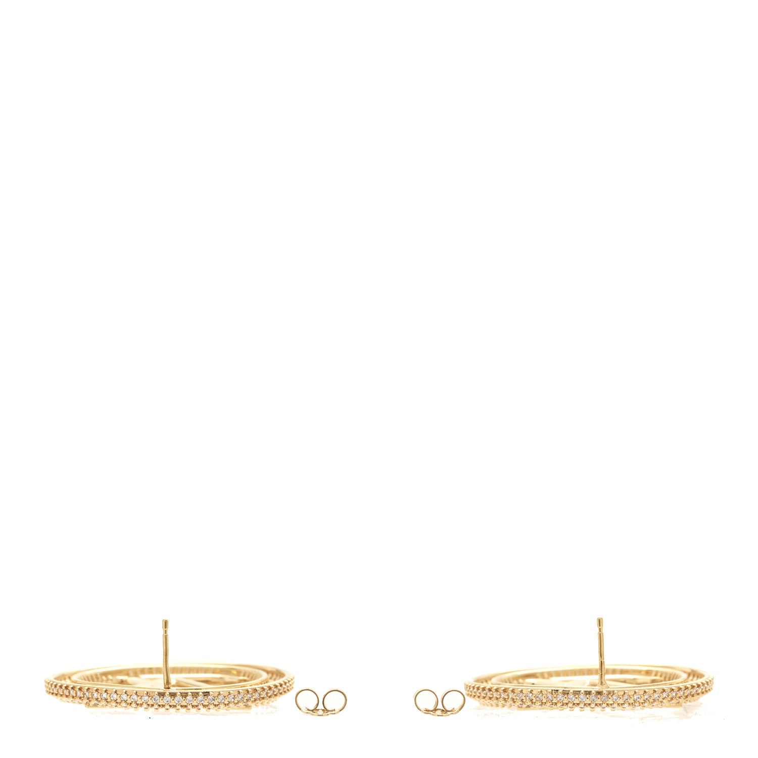 Metal Crystal Sparkling Louise Earrings Gold