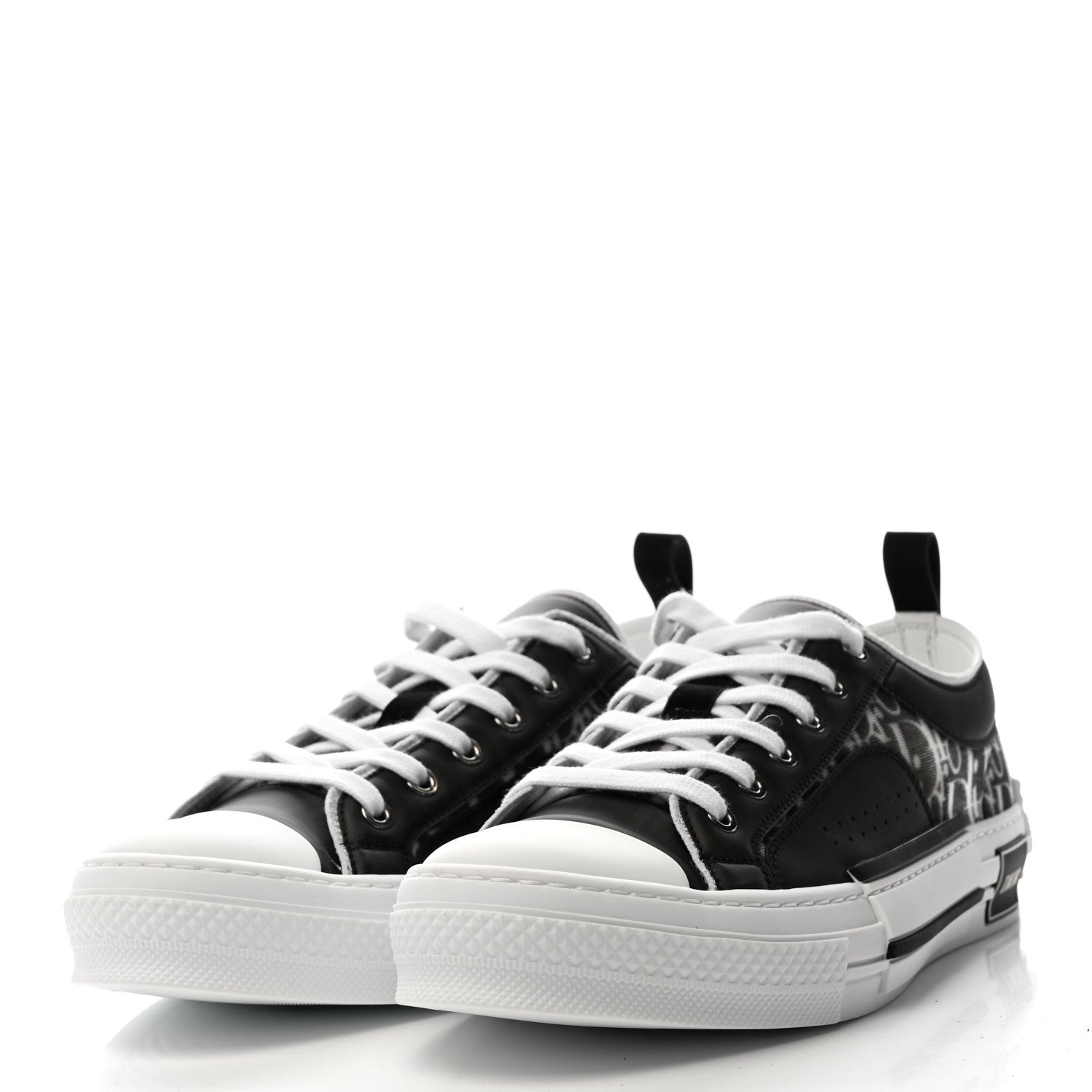 Technical Canvas Mesh Oblique Printed Mens B23 League Low Top Sneaker 43 Black Beige