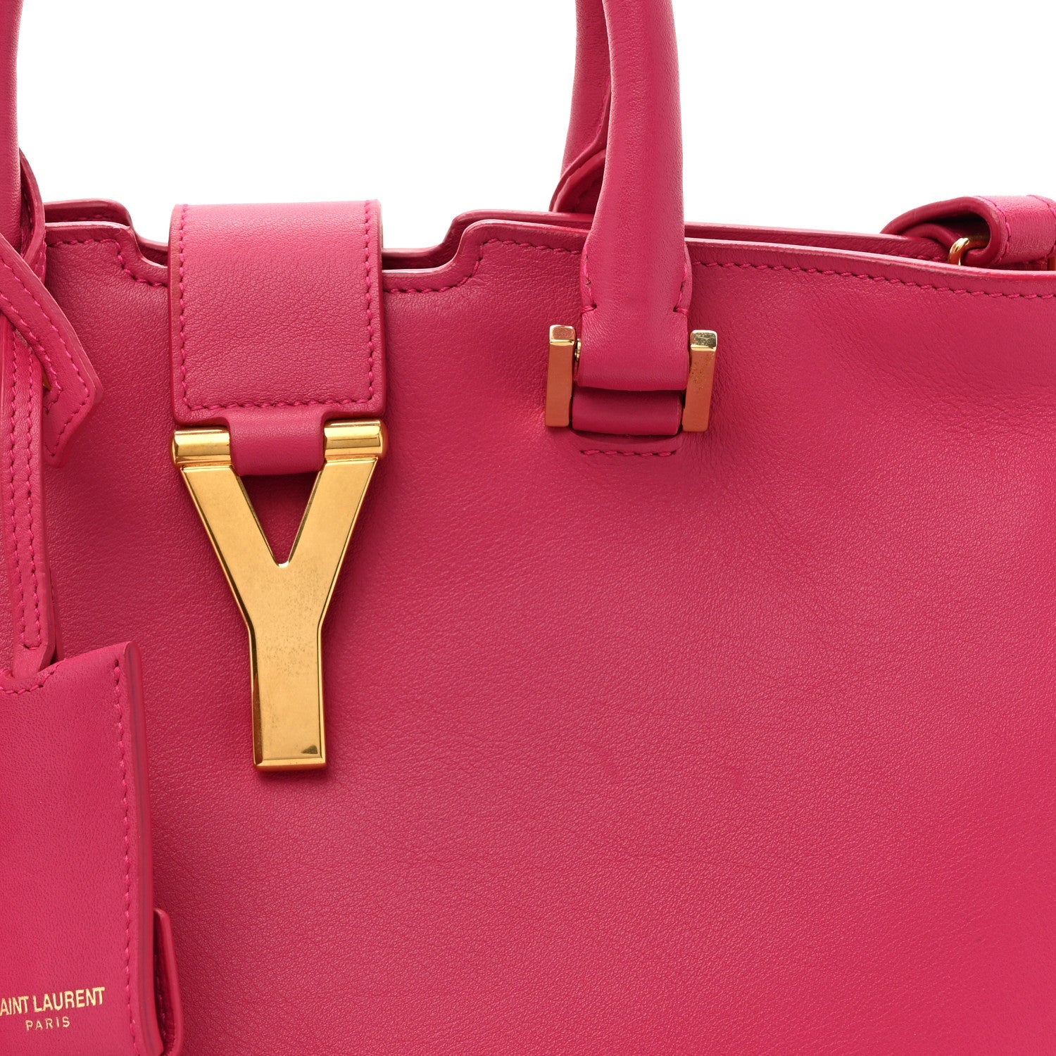 Calfskin Small Classic Y Cabas Fuchsia