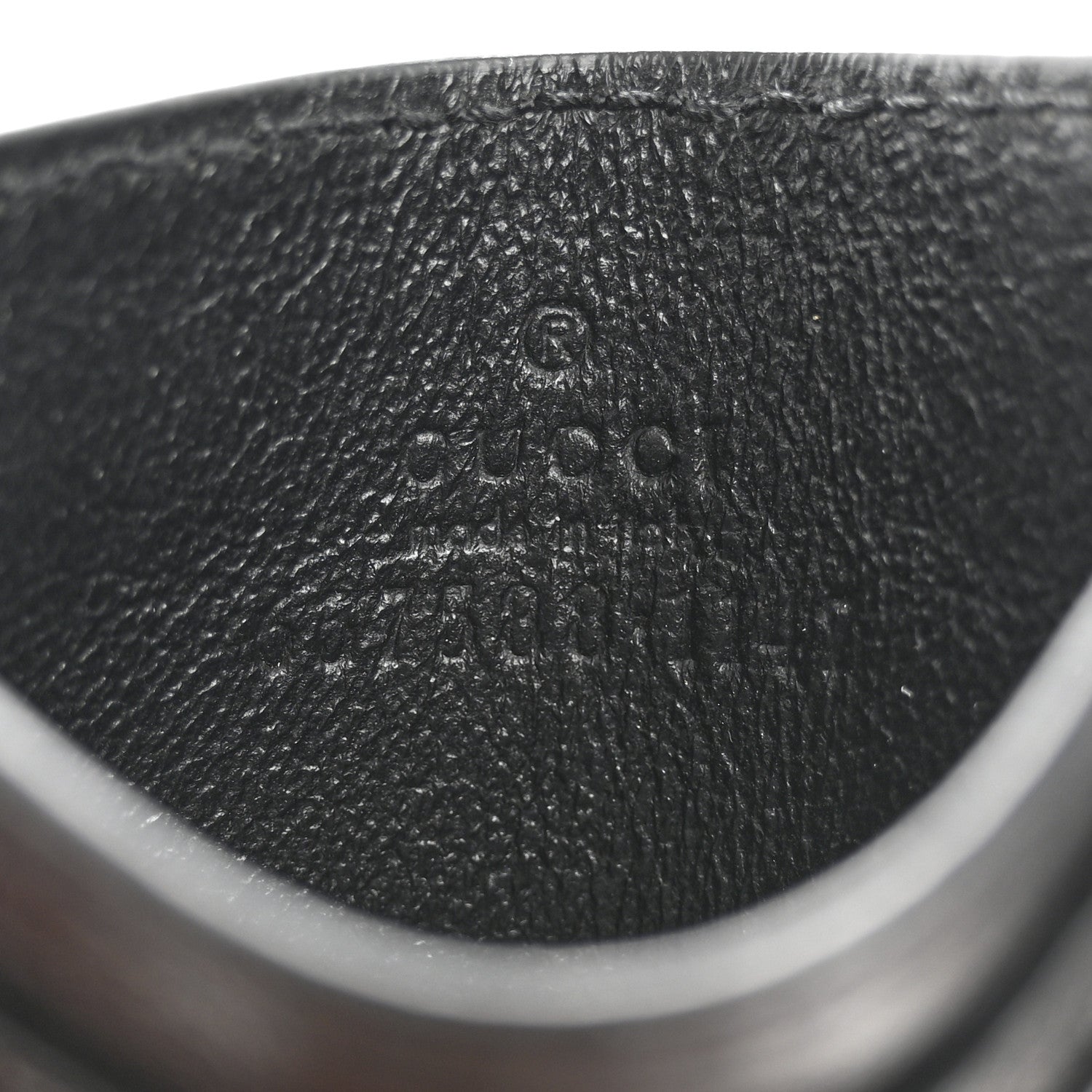 Calfskin Boar Effect GG Marmont Card Holder Black