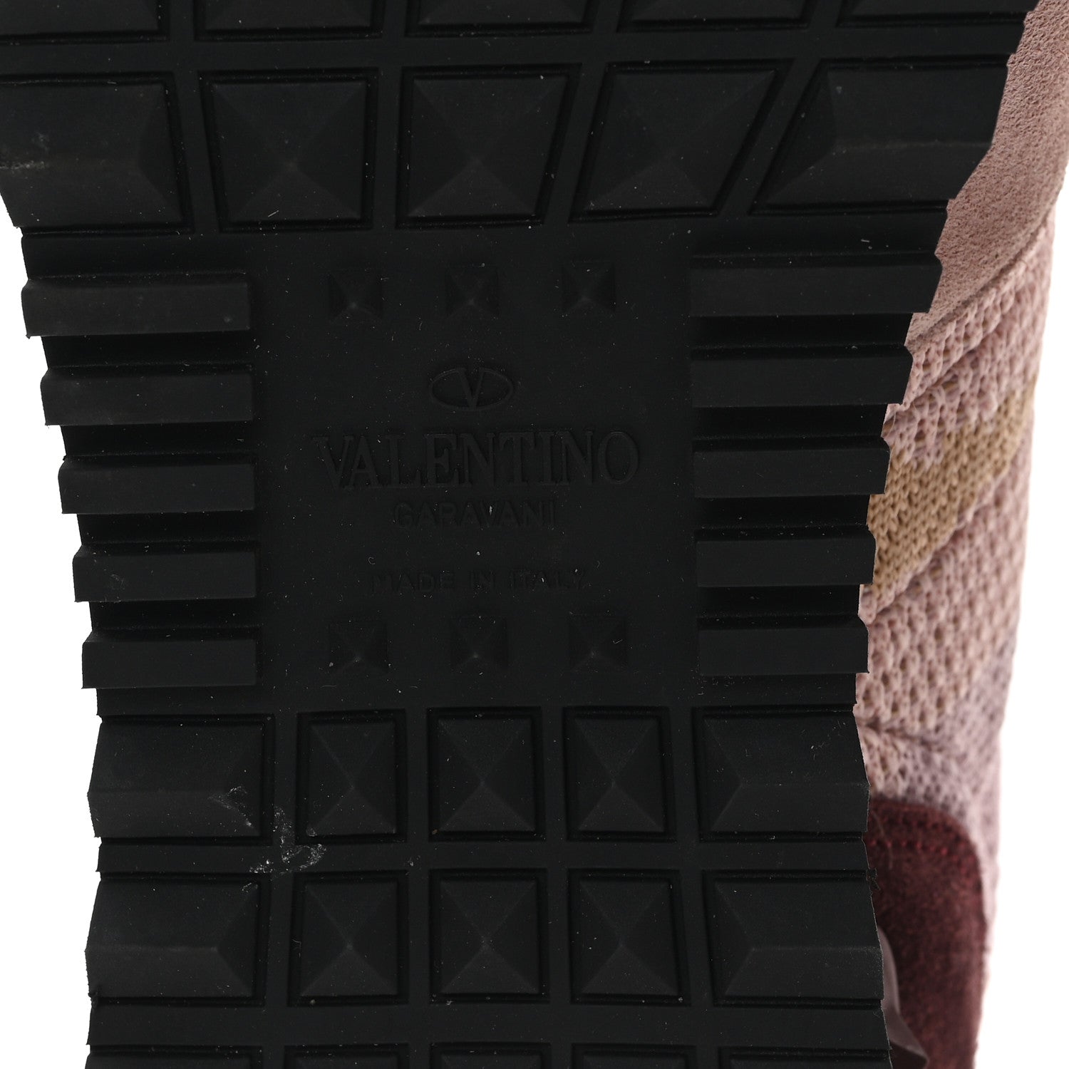 Mesh Fabric Suede Camouflage Womens Rockrunner Sneakers 37.5 Multicolor