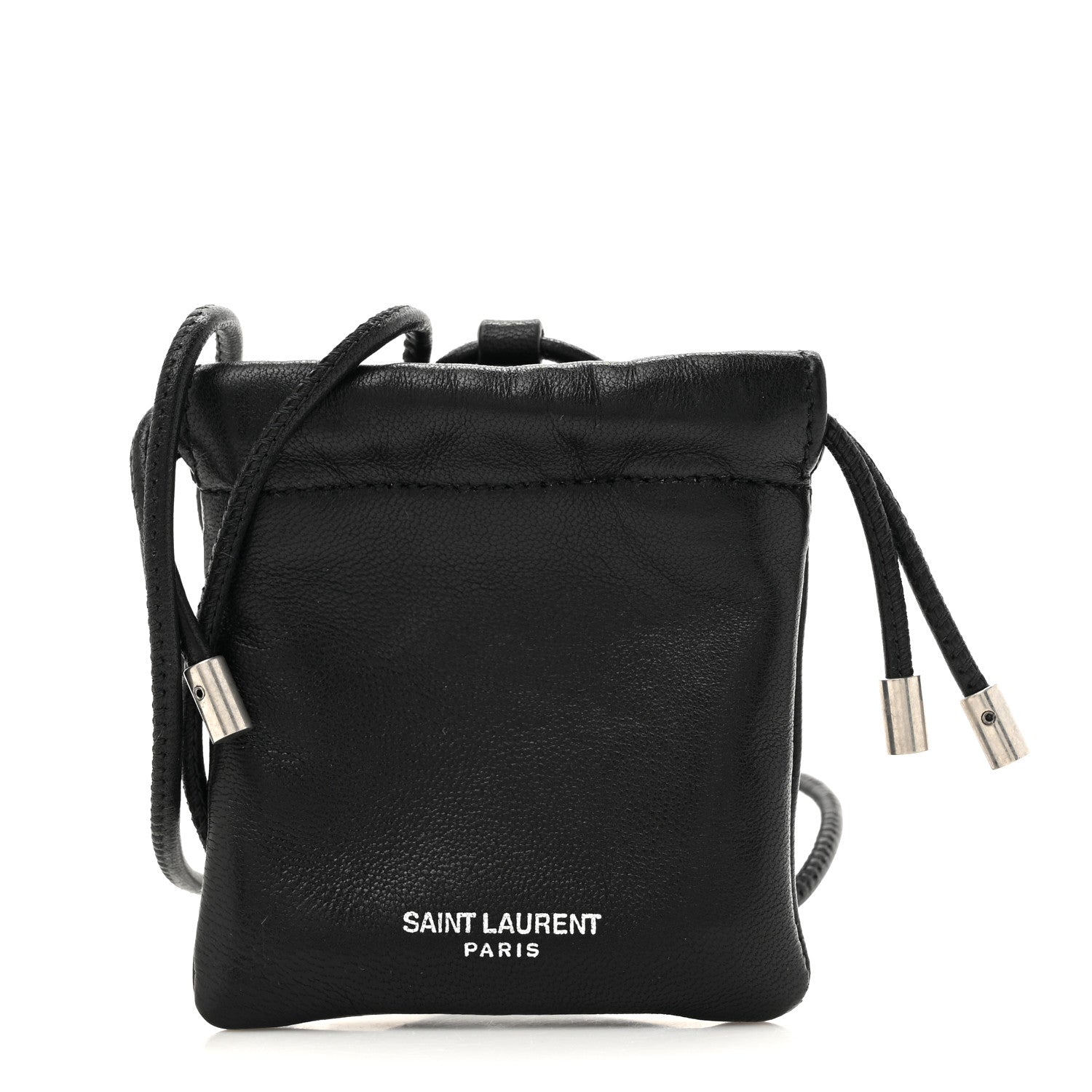 Lambskin AirPods Crossbody Pouch Black