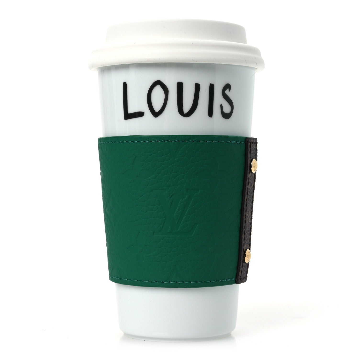 Porcelain Taurillon Louis Cup Green