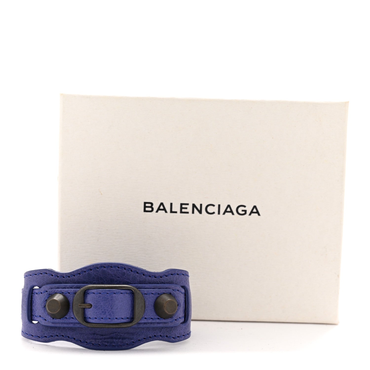 Agneau Arena Classic Hardware Bracelet M Bleu Lavande