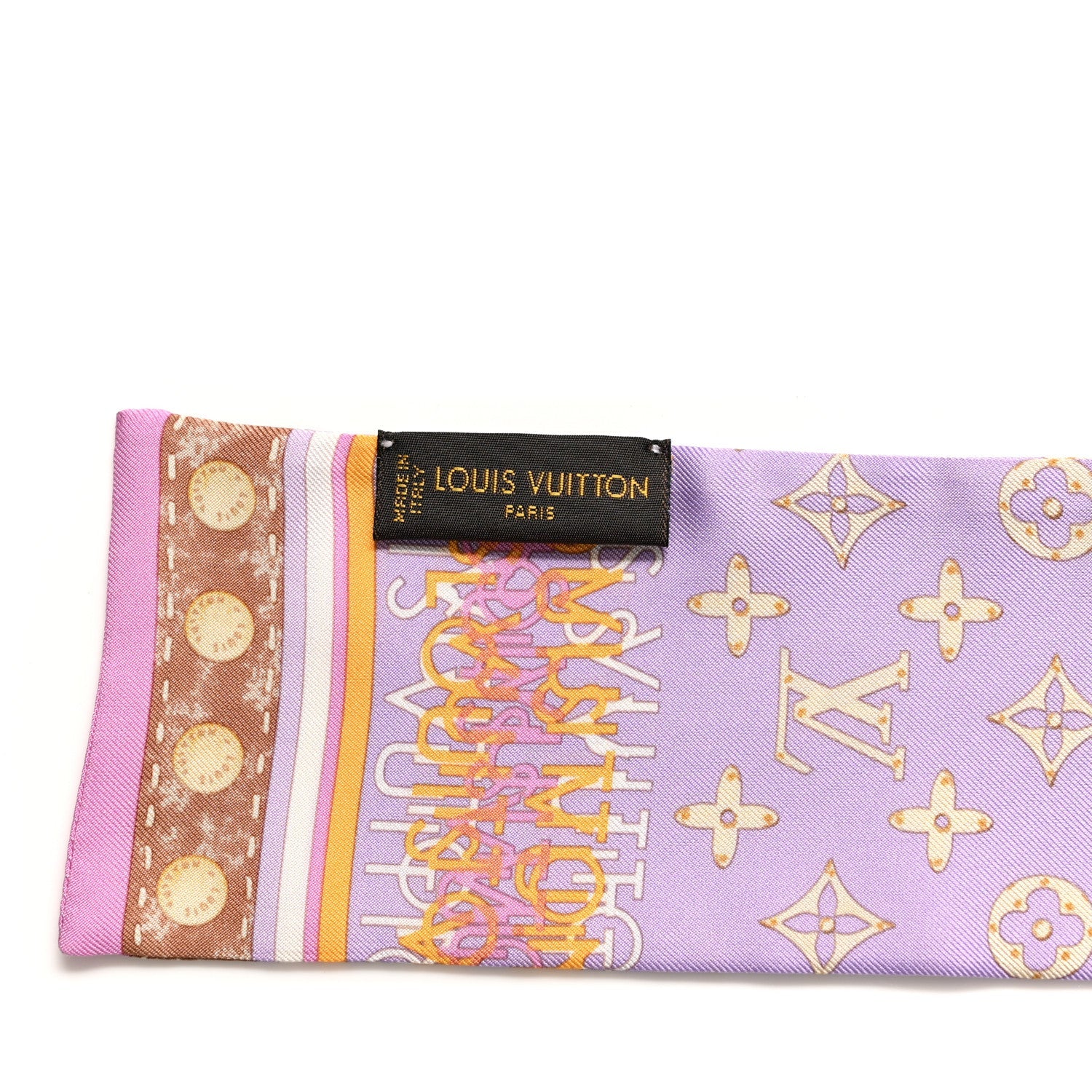 Silk Monogram Map Bandeau Lilac