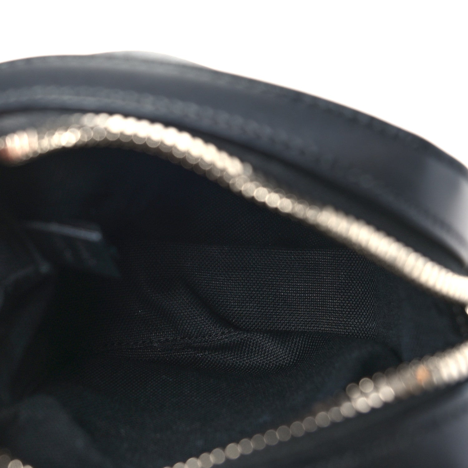 GG Supreme Monogram Appia Calfskin Web Small Camera Messenger Bag Black Grey