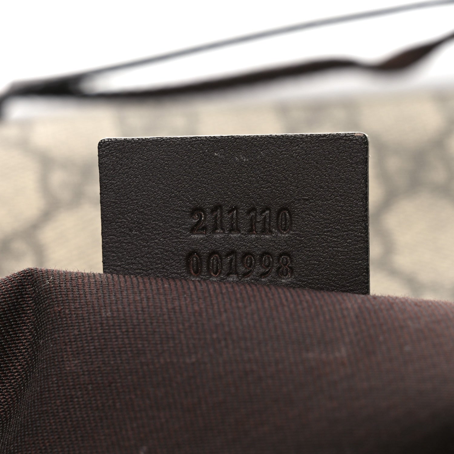 GG Supreme Monogram Belt Bag Dark Brown