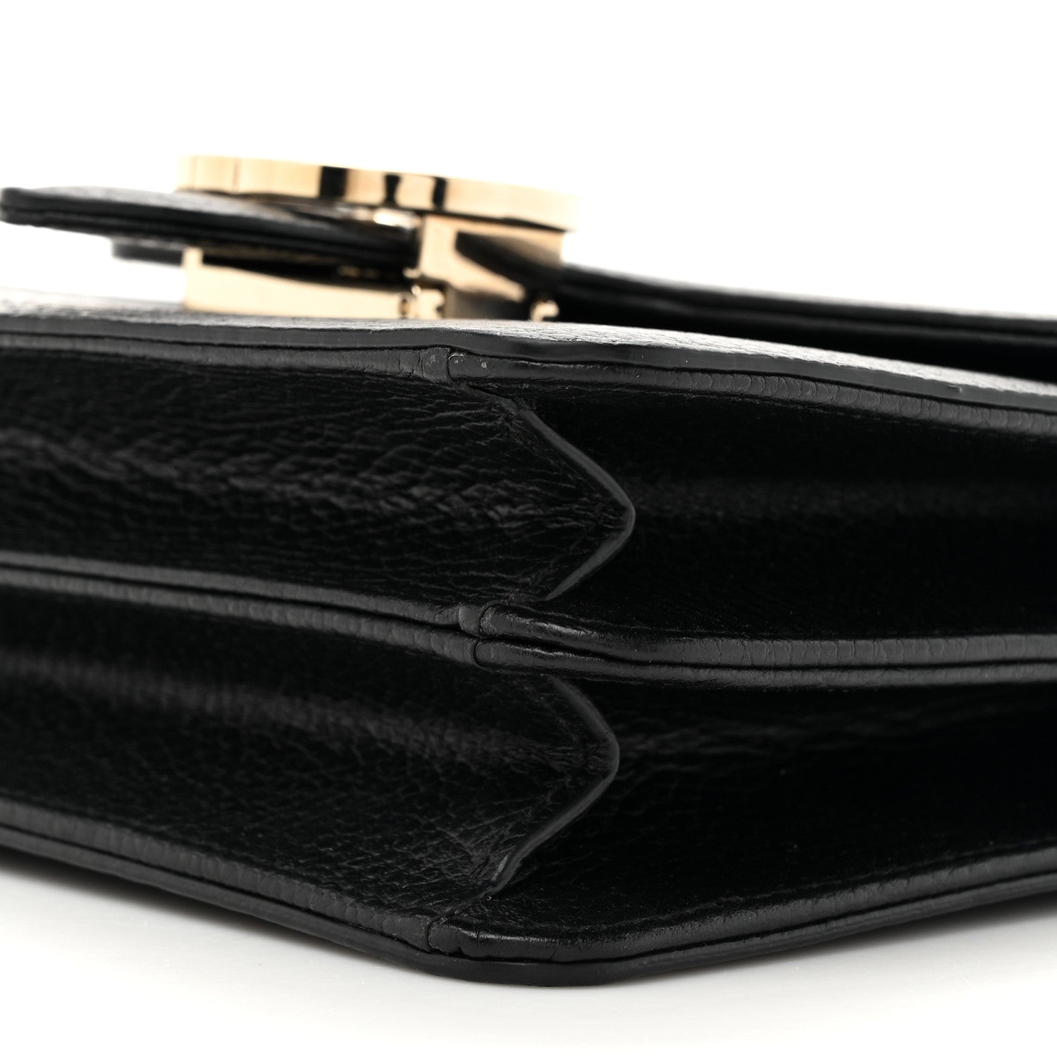 Dollar Calfskin Small Interlocking G Shoulder Bag Black