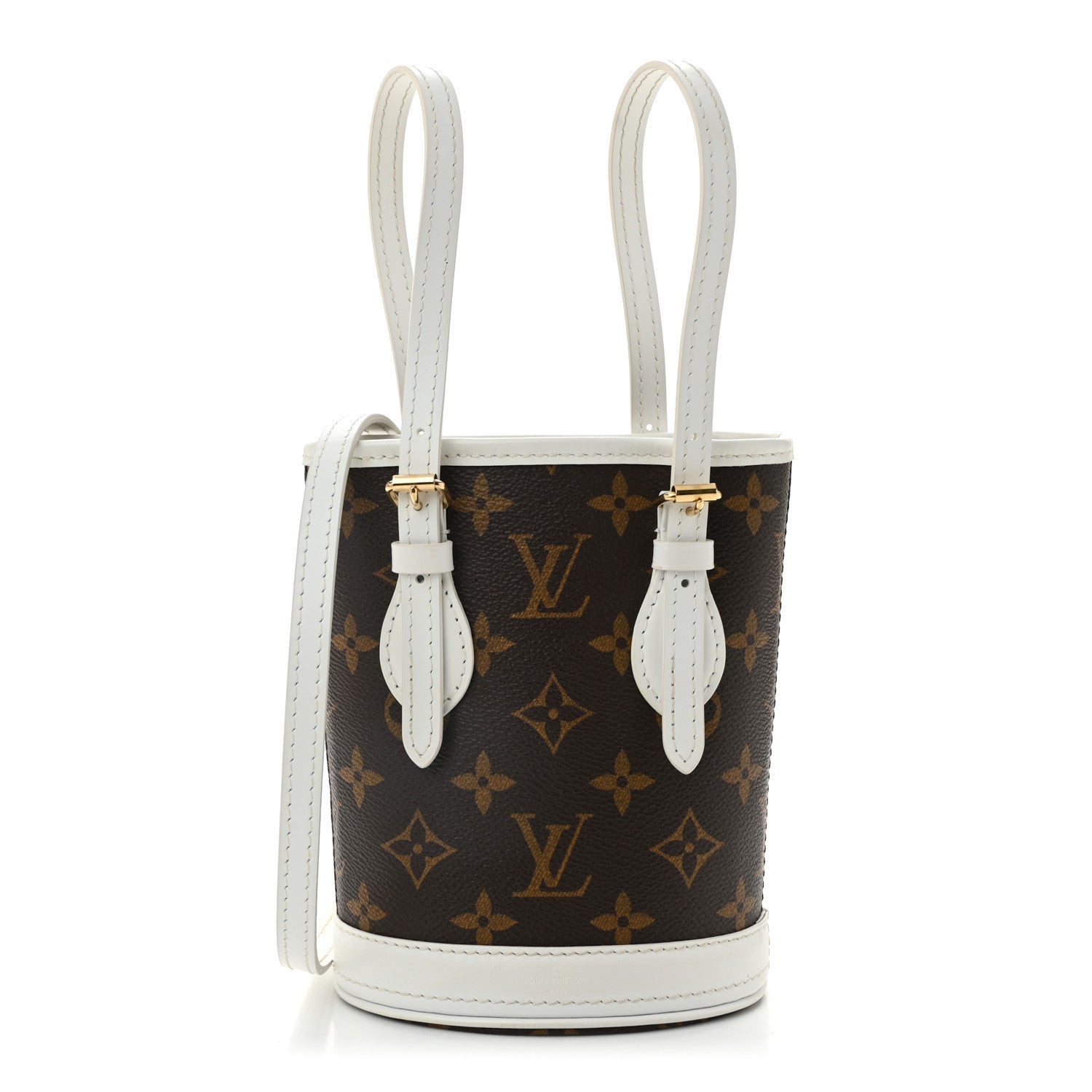 Monogram LV Match Nano Bucket Bag White